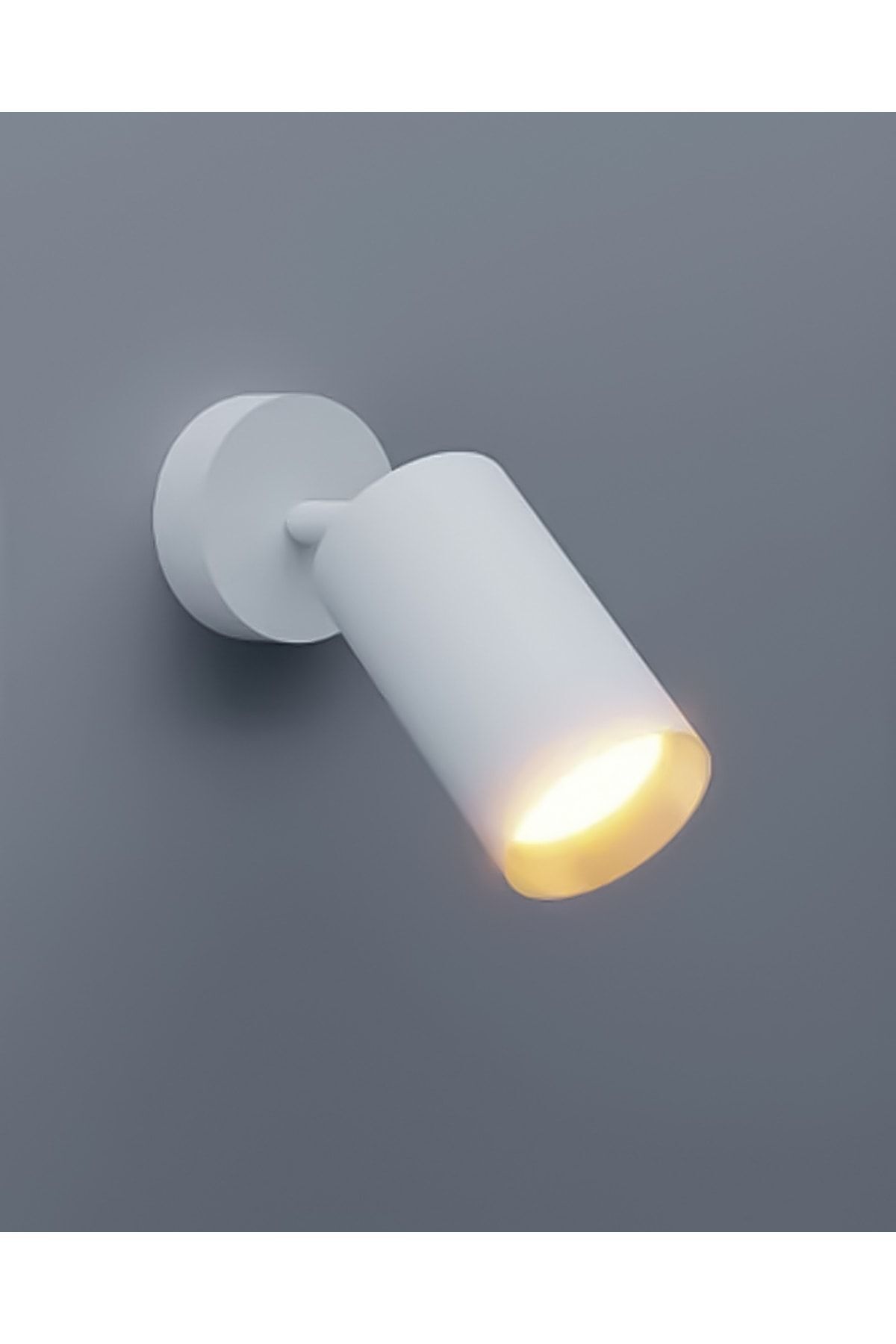Avizen Lighting Project Beyaz Duvar Aplik Spot Modern Aydınlatma Gu10 Led Ampul Dahil Gün Işığı