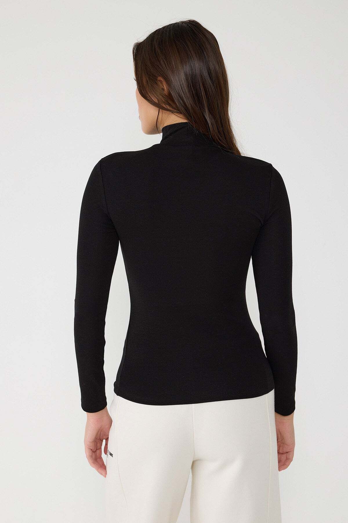No Matter What-Duru Basic Langarm-Rollkragenbluse 4