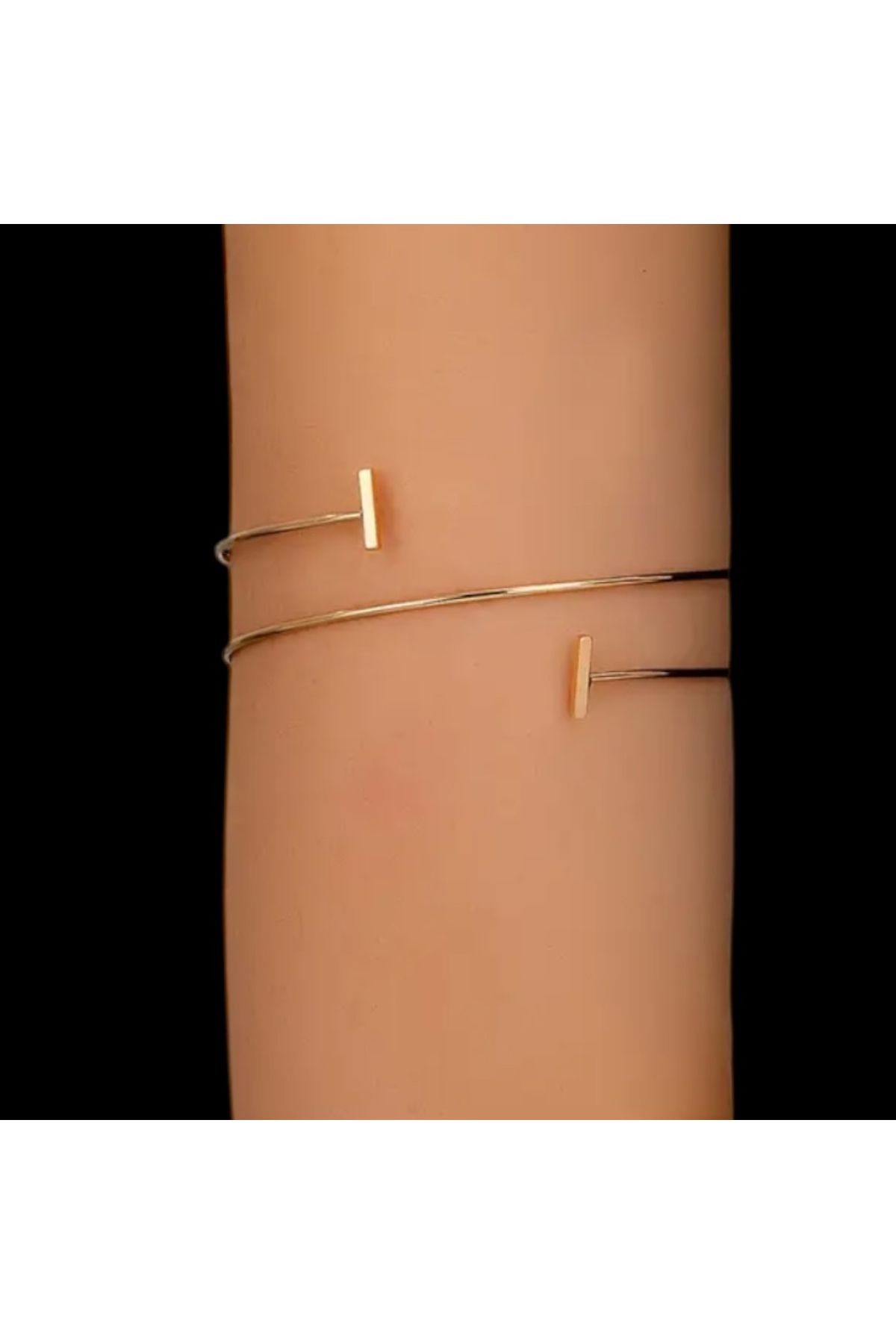 Sevilgülgünfinecrafts ÇİFT SIRA TAŞLI PAZU BİLEKLİĞİ ARM CUFF