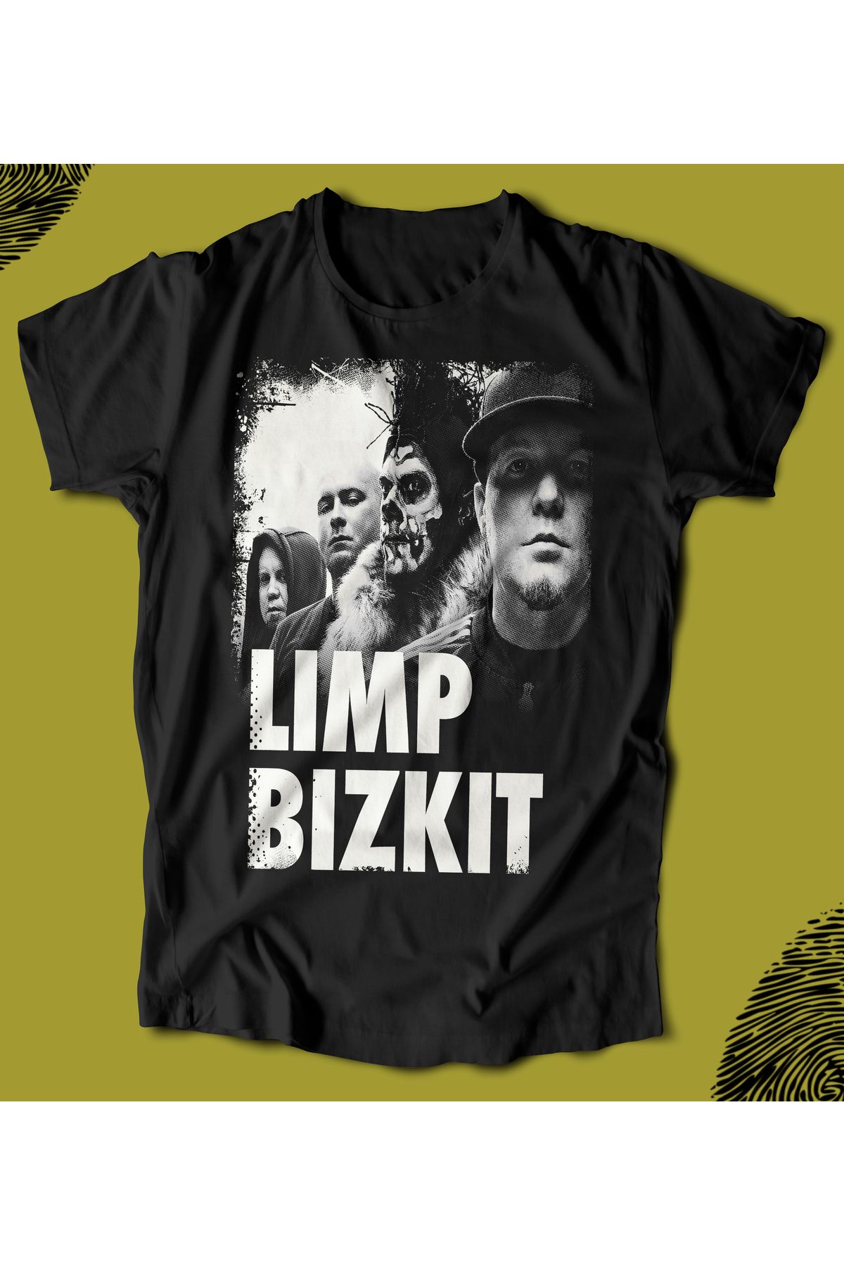 BUTSHIRT BU Tişört 'Limp Bizkit – Band‘ Baskılı 'Regular-Fit' Unisex Tişört