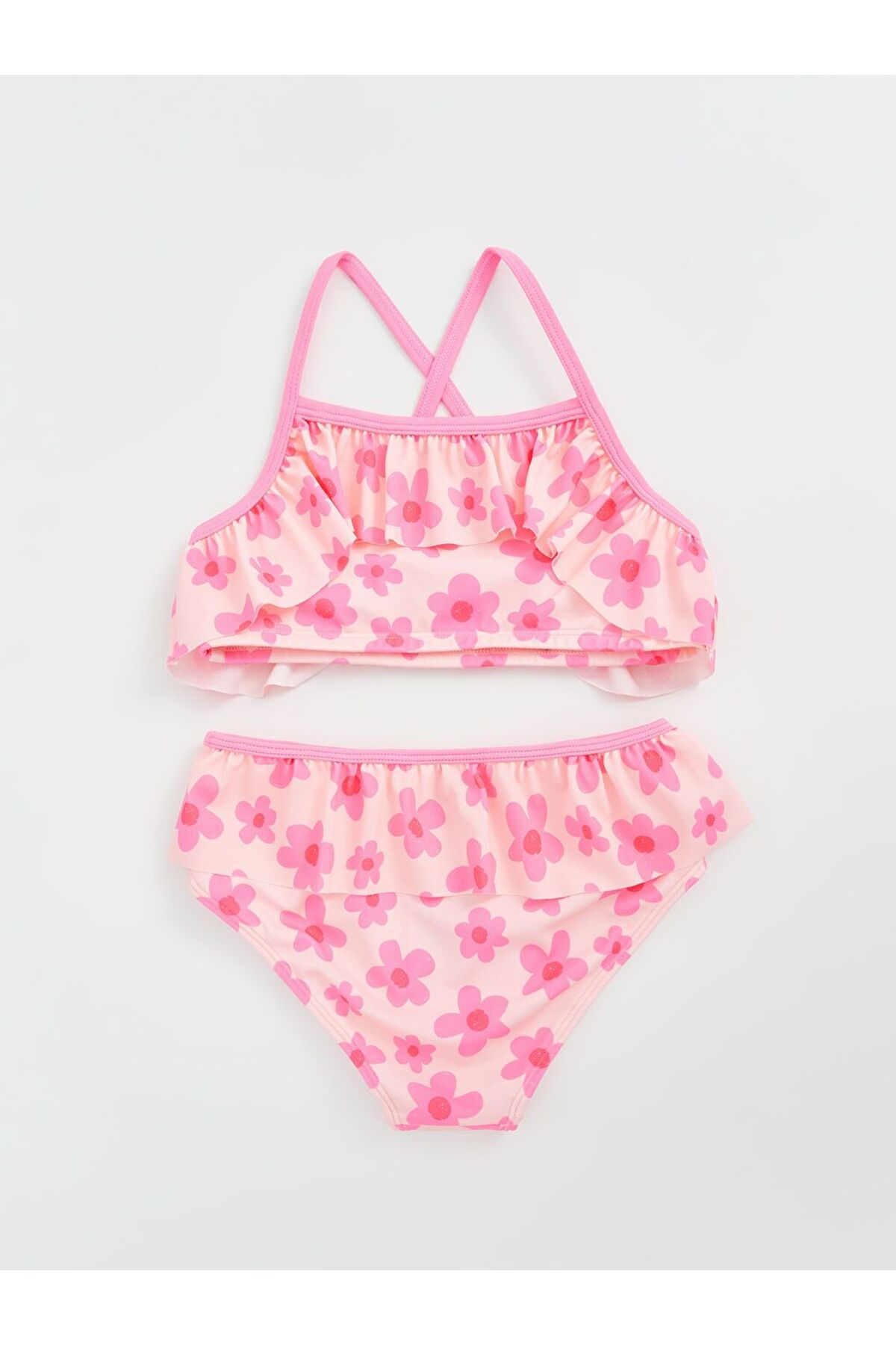 LC Waikiki LCW Kids Çiçekli Kız Çocuk Bikini Takım fotoğrafı 2 (önizleme)