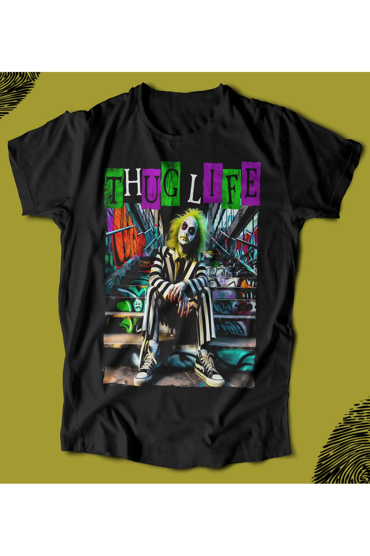 BUTSHIRT BU Tişört 'Joker – Thug Life Thematic 'Regular-Fit' Unisex Tişört