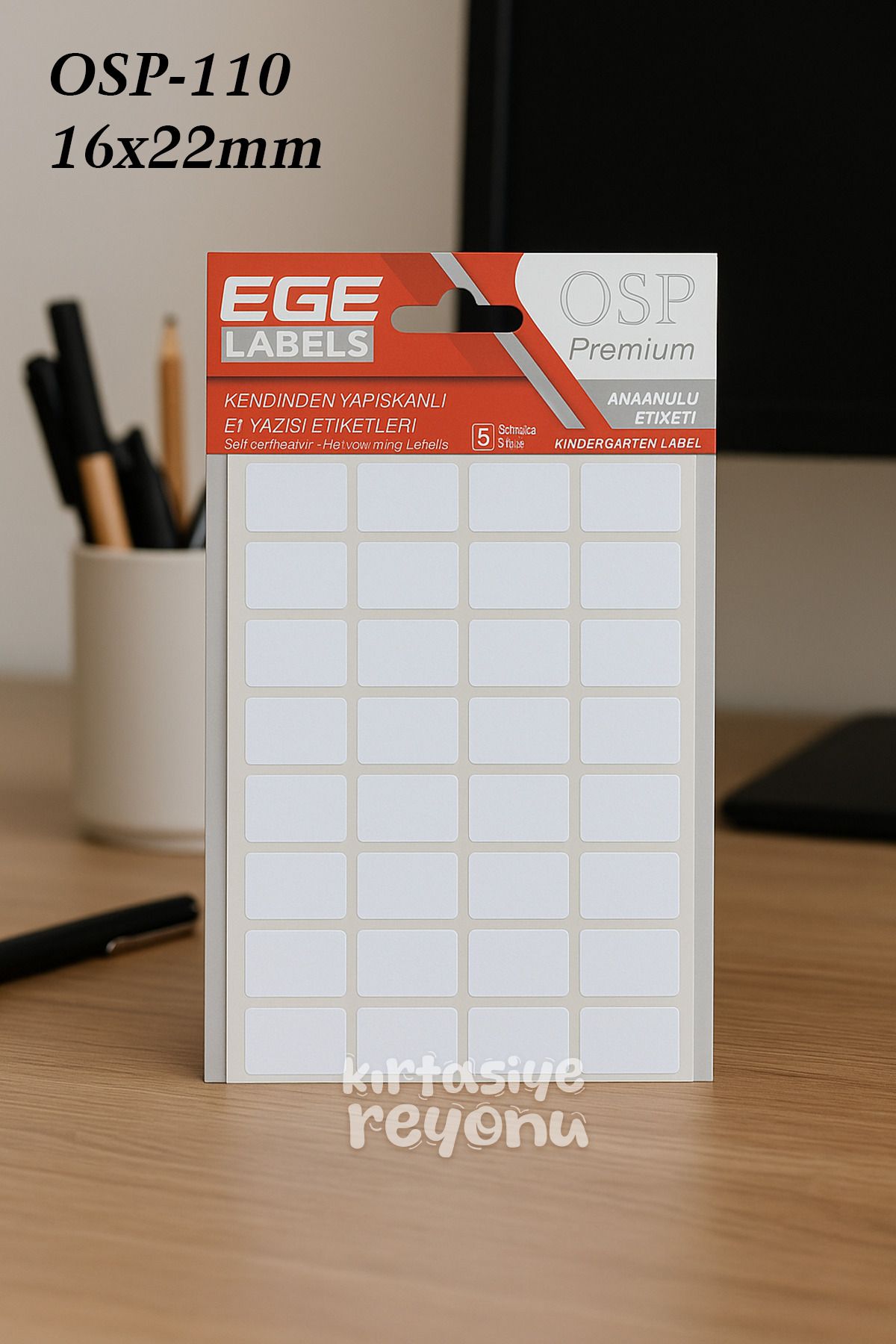 Kids Like OSP-110 16X22mm Beyaz Etiket 160 Adet 5 TABAKA