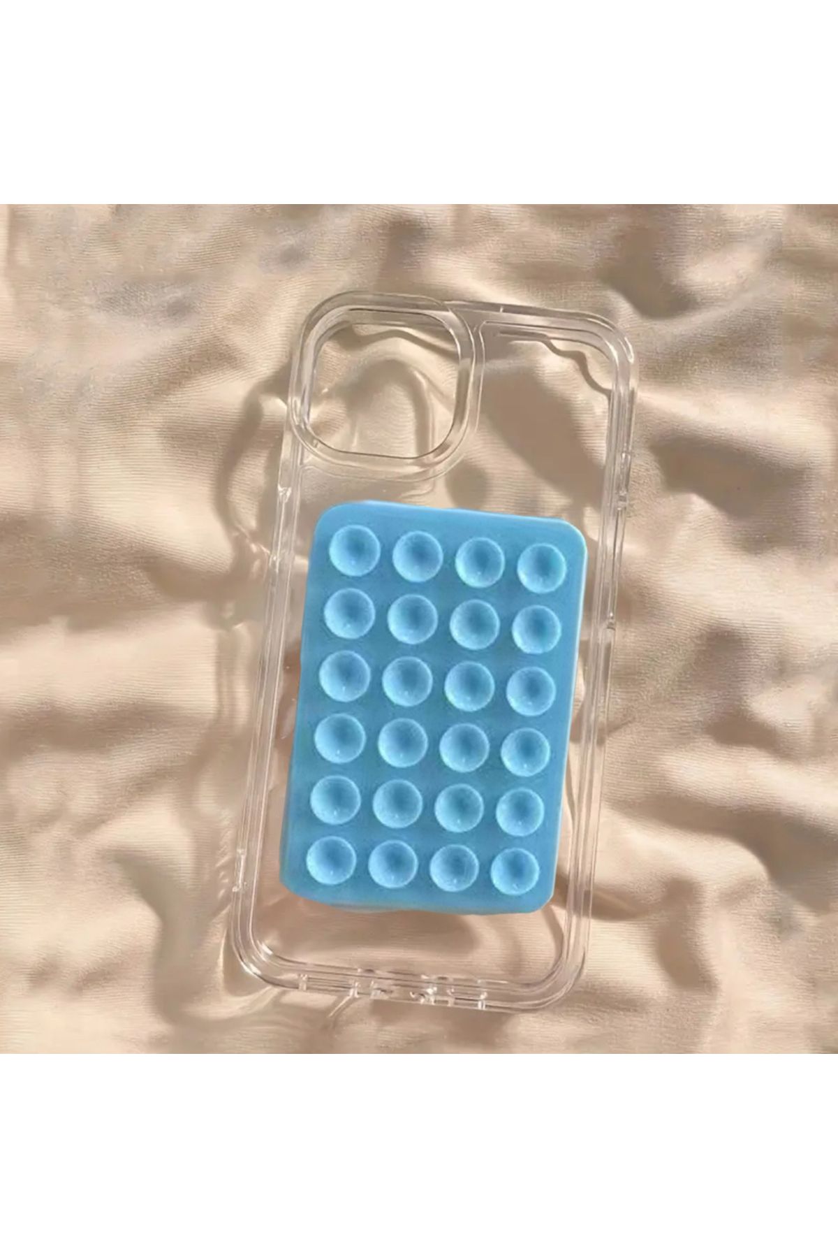 EDELFU iPhone 16 PRO UYUMLU Şeffaf Arkası Sararmaz Yanları Yumuşak Vantuzla Beraber Set Koruyucu Kılıf