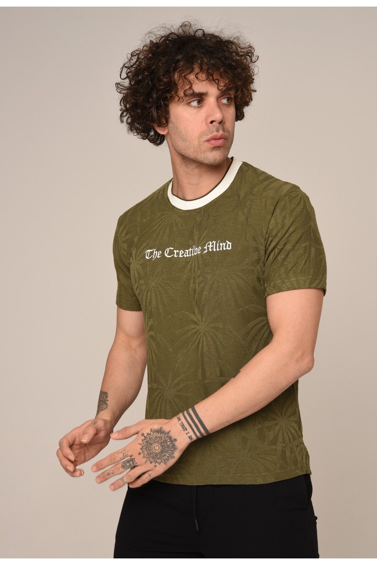 Klothy Erkek Bisiklet Yaka Slim Fit Tshirt T119