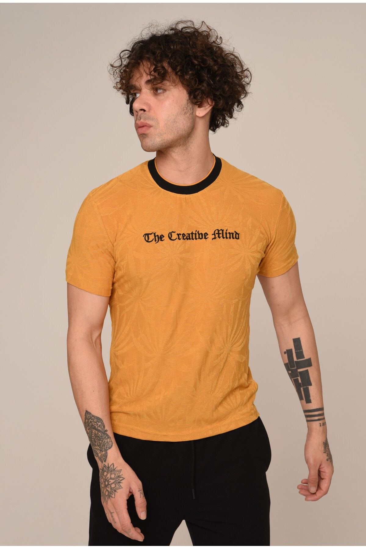 Klothy Erkek Bisiklet Yaka Slim Fit Tshirt T119