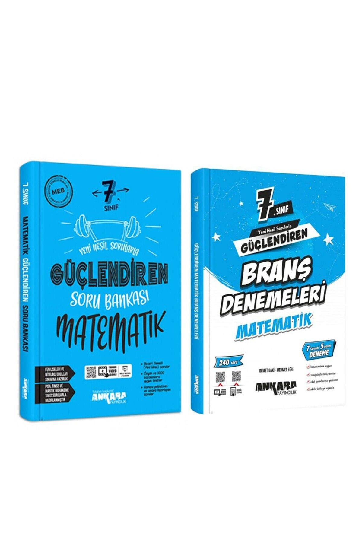 Ankara Kitap Merkezi Ankara Yayıncılık 7. Sınıf Matematik Güçlendiren Soru Bankası ve Deneme Seti 2 Kitap