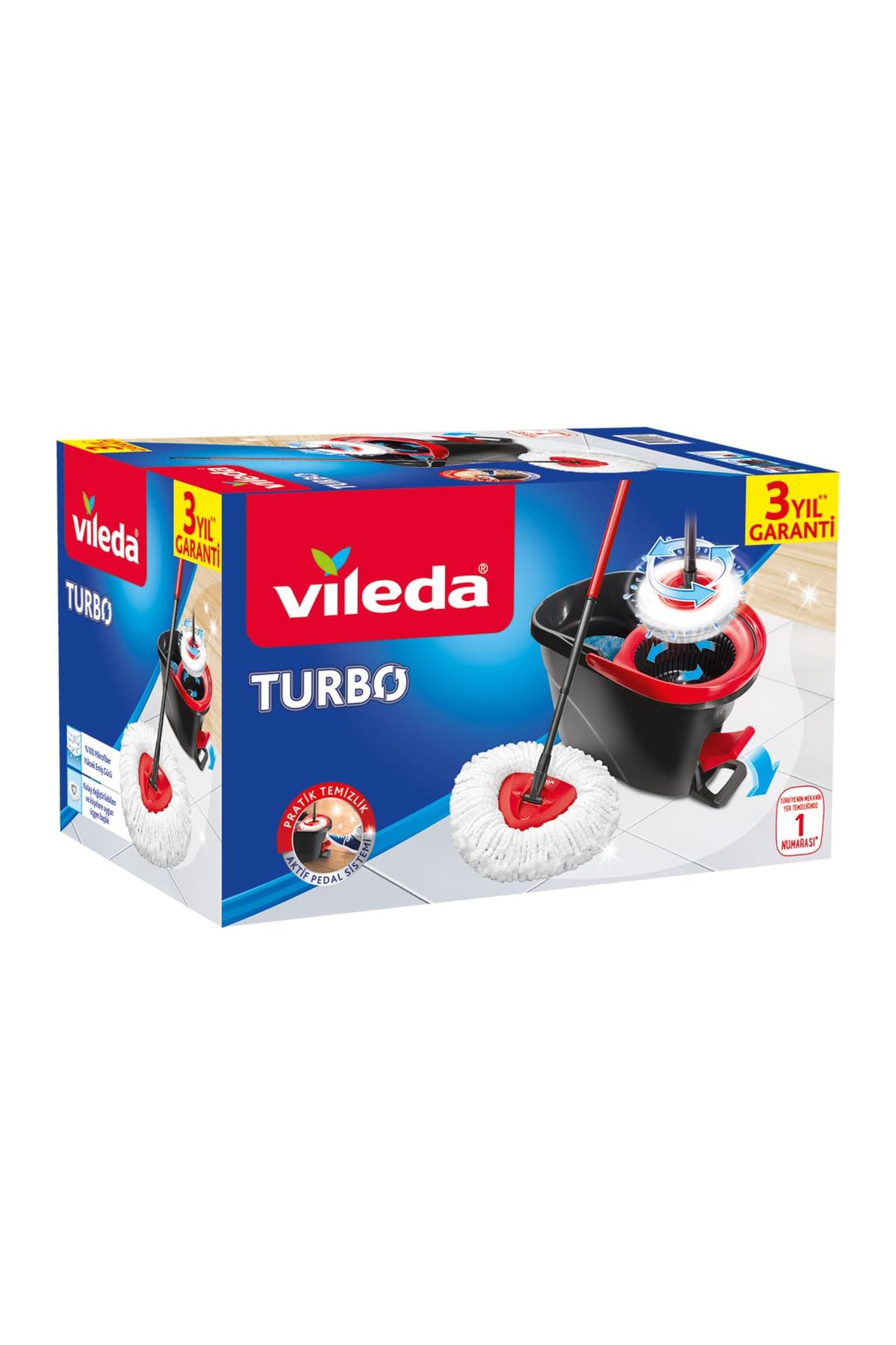 Vileda Turbo Pedallı Temizlik Sistemi - Antrasit