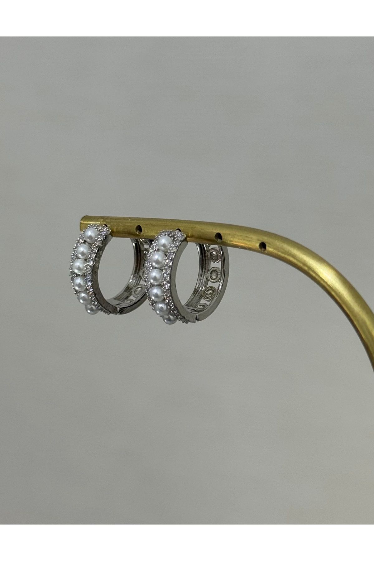 XUPING JEWELRY 316L boncuk detaylı halka çelik küpe paslanmaz kararmaz