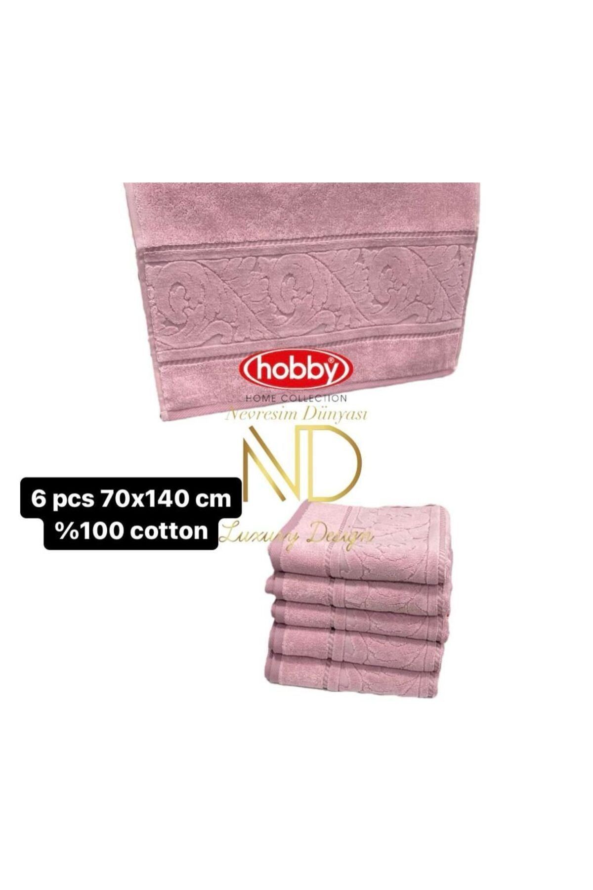 merland benvecocuk Sultan Gül Kurusu 70x140 6'lı Havlu Seti