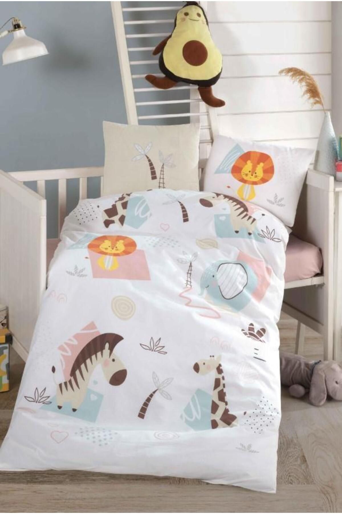 merland benvecocuk Bebek Nevresim Takımı Sweet Zoo