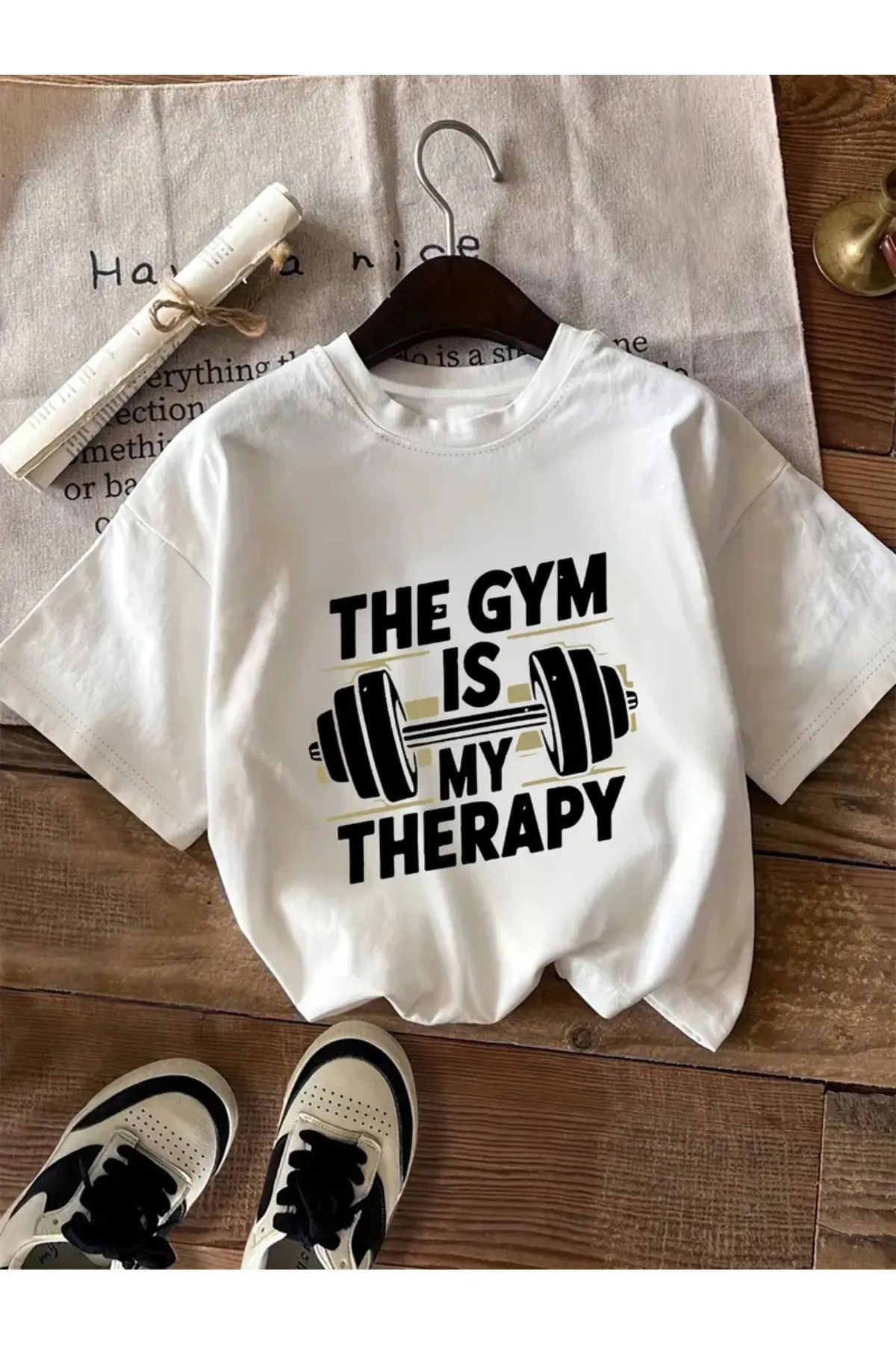 Koklonmoda Büyük Beden Unisex Gym Baskılı Oversize T-Shirt