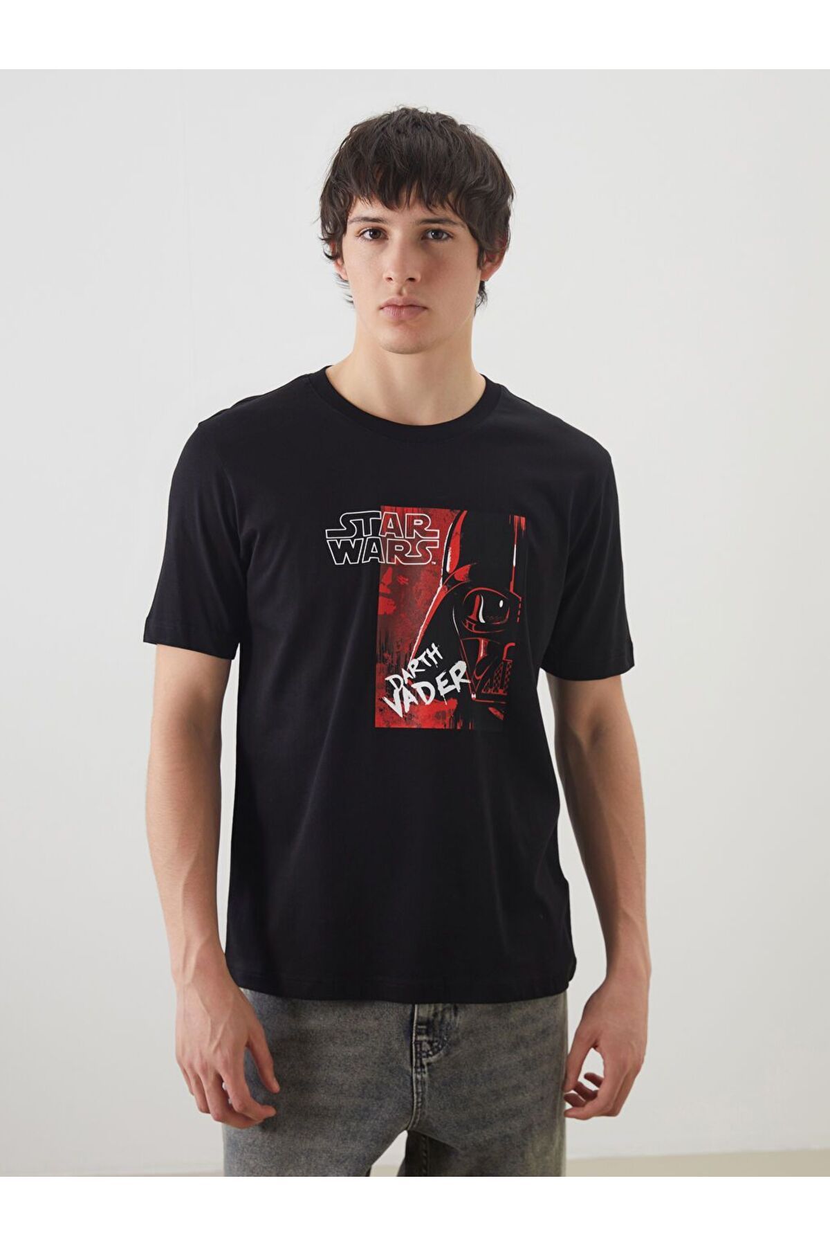 LC Waikiki XSIDE Bisiklet Yaka Star Wars Baskılı Penye Erkek Tişört