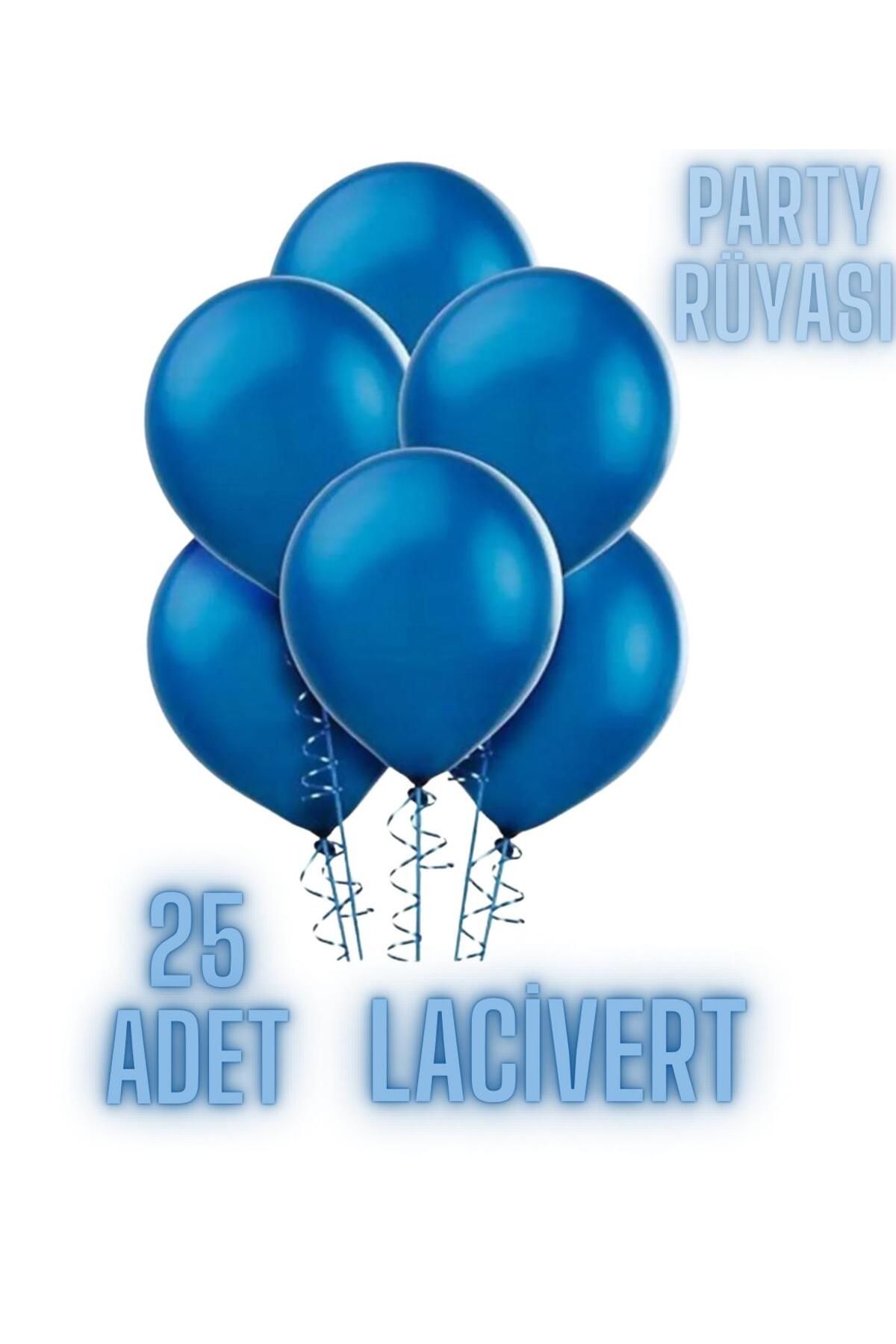 partyrüyası 25 Adet Lacivert Metalik Balon 12 Inç Metalik Ekstra Parlak Renk