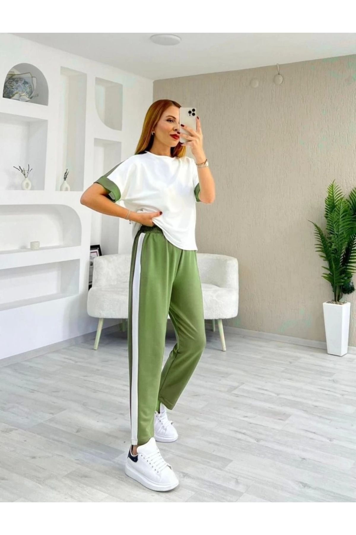 Silerra Kadın Modal Dokulu Kumaş Yanı şeritli Takım
