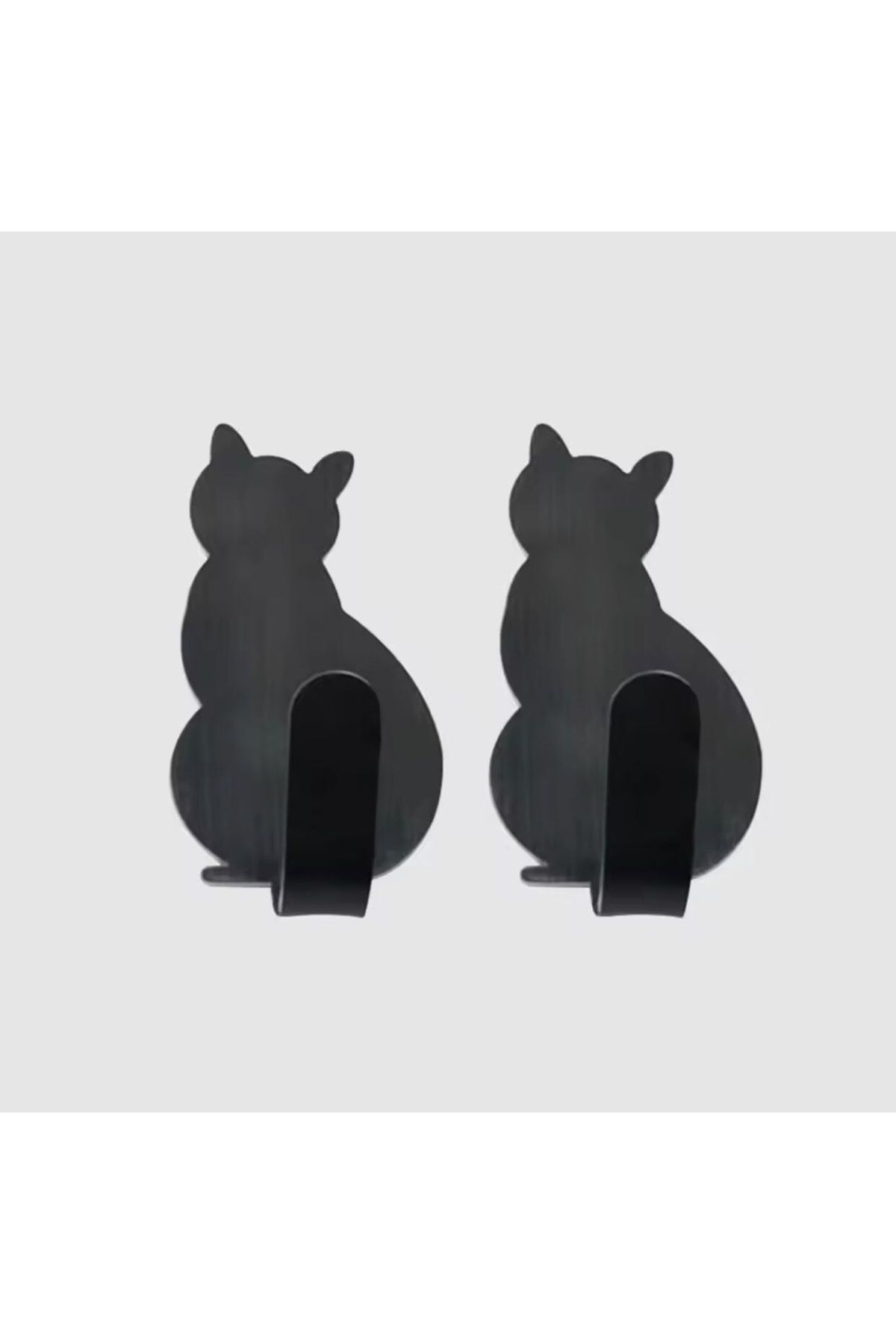 BGA 2 adet yapışkanlı Metal kedi askılık anahtarlık banyo kapı kedi askılık 5cmx2,5cm