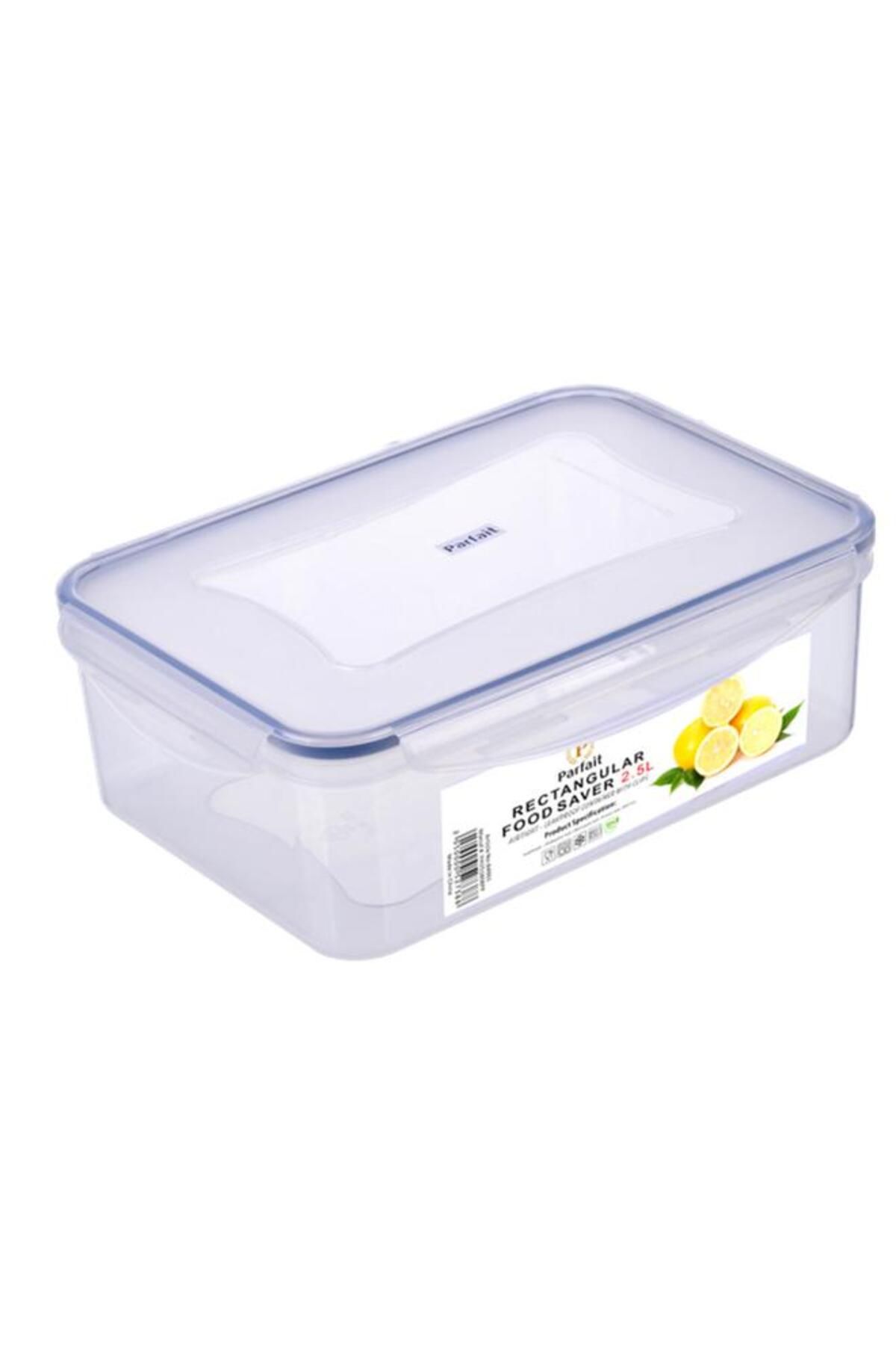 Generic-PARFAIT Rectangular Airtight Leak-Proof Food Container Clear and Blue 1.5 Liter YH221507PP-13 4