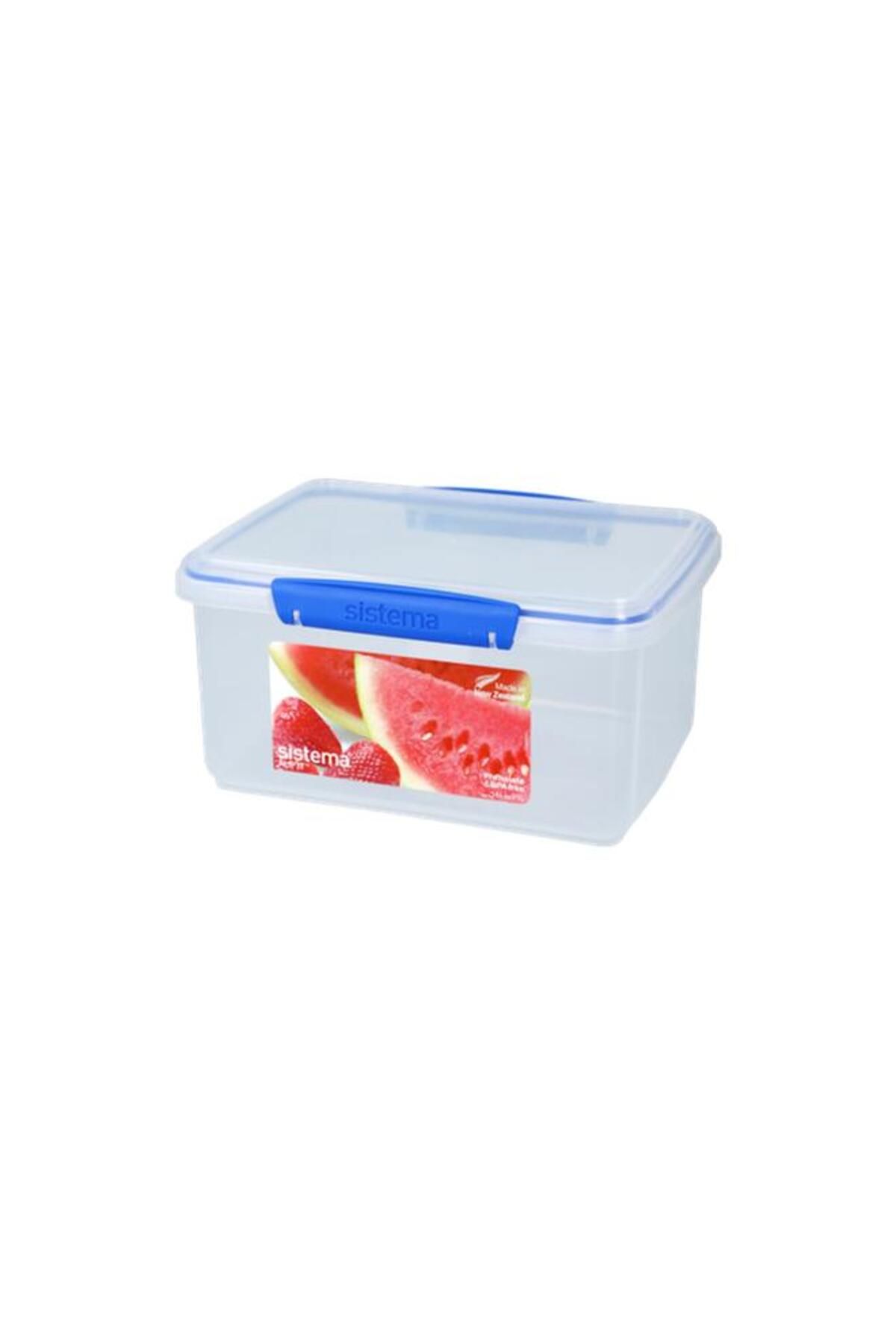 Generic-sistema Klip It Rectangular Food Container Clear and Blue 3 Liter (Multicolour) 3