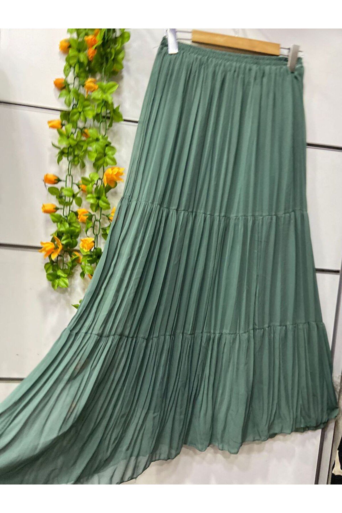 THULIA YENİ MODEL RENKLİ ŞİFON ETEK