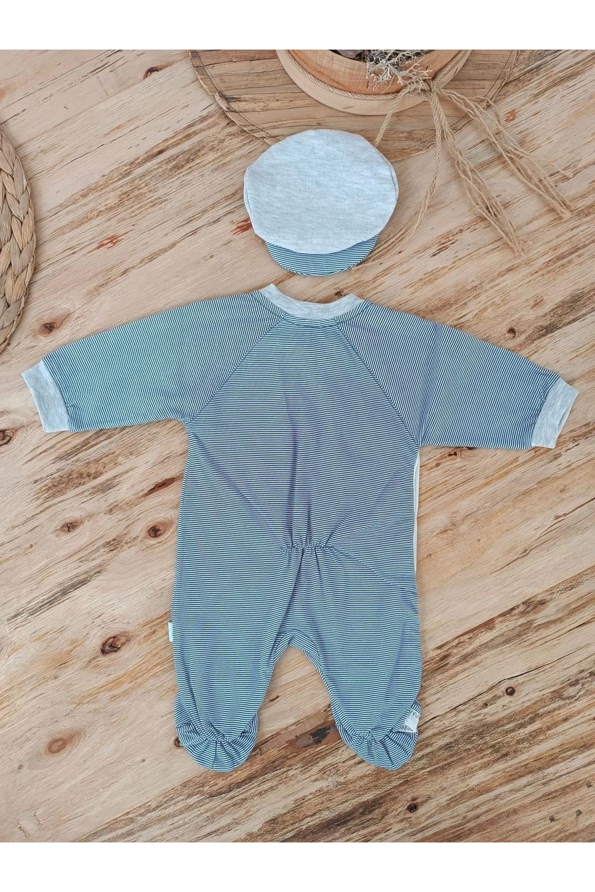 POLEXP Etkileyici Papyon Detaylı Lacivert Bebek Tulumu
