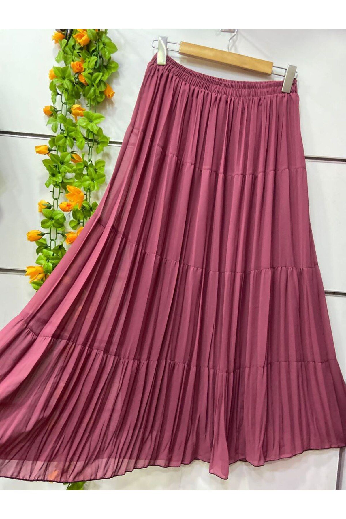 THULIA YENİ MODEL RENKLİ ŞİFON ETEK