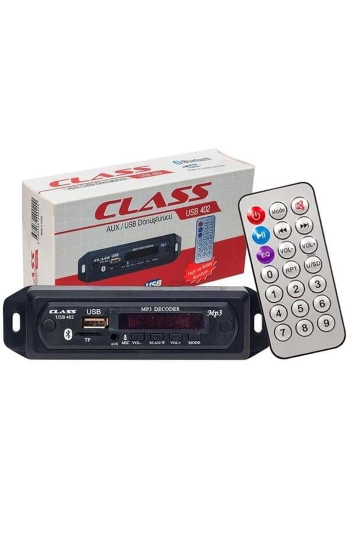 feifei Class Bluetooth-Usb-Sd-Mmc-Aux-Mikrofonlu-Kumandalı Oto Teyp Çevirici Dijital Player Usb-402