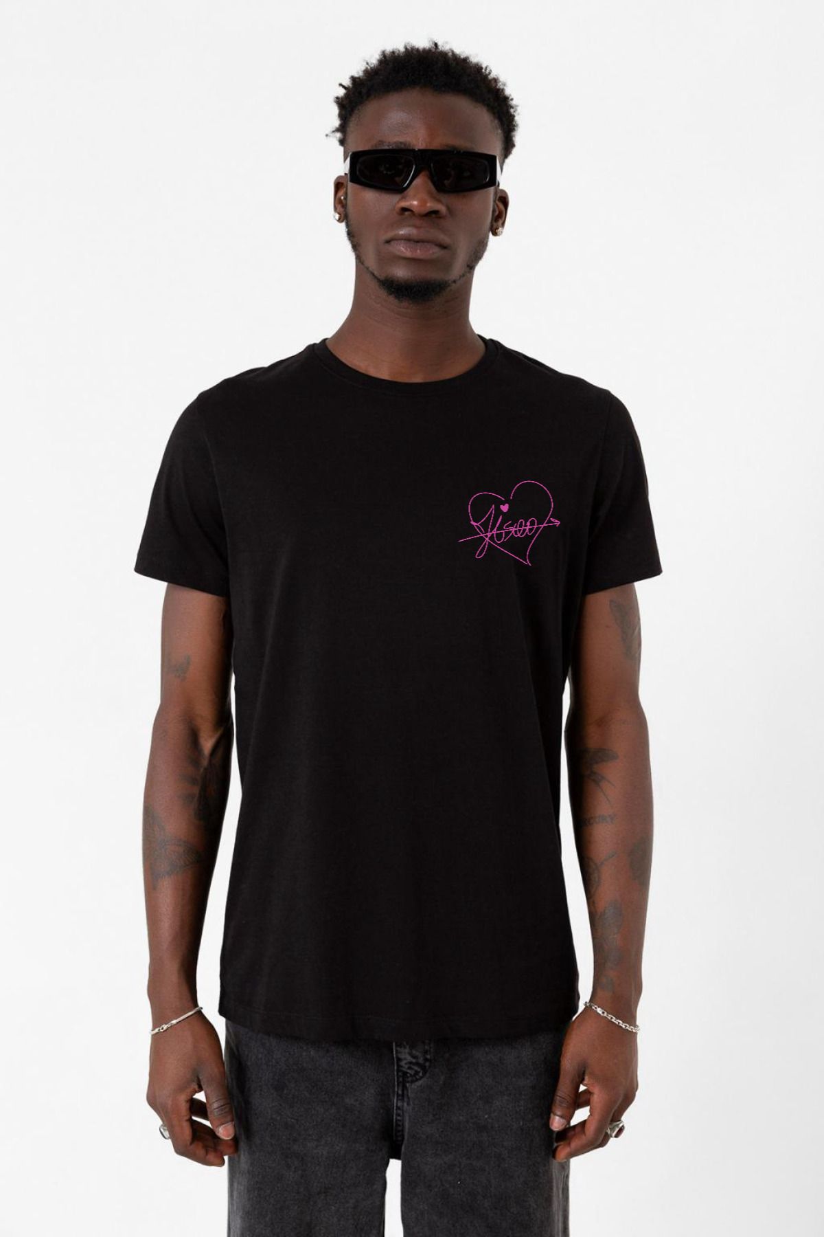 Tshirthane Blackpink Jisoo Signature Siyah Erkek Tshirt