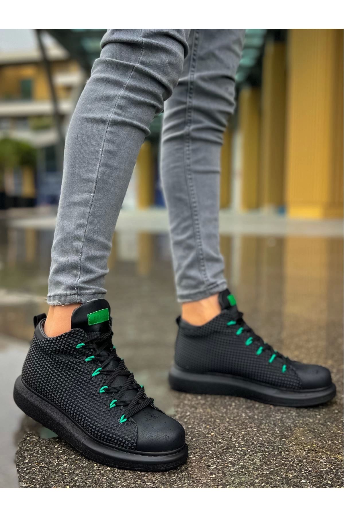 POLEXP Siyah Yeşil Milano Erkek Bot