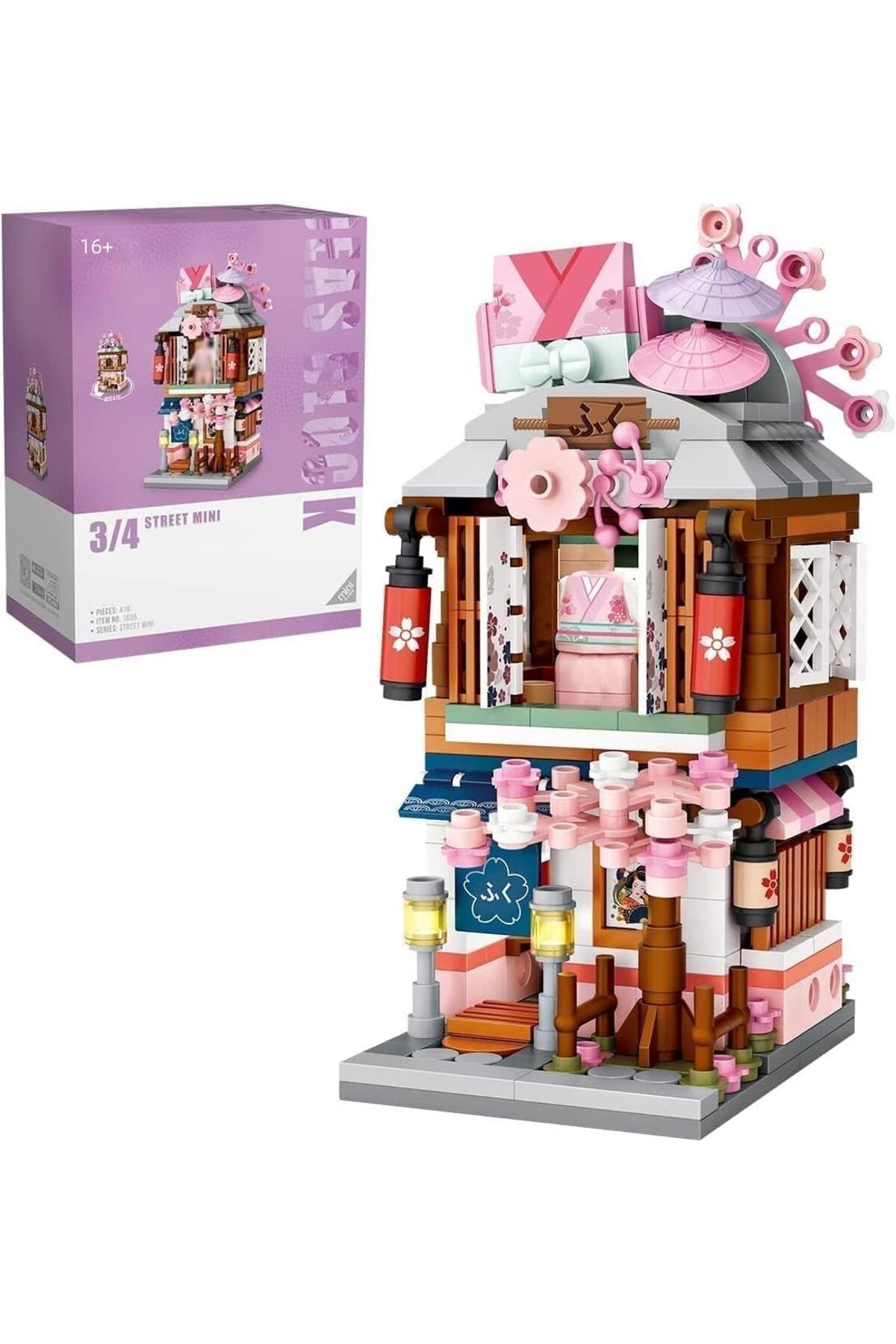 PASYRU Kimono Dükkanı Yapım Seti, 418 Parça Japon Mimari Model Kit