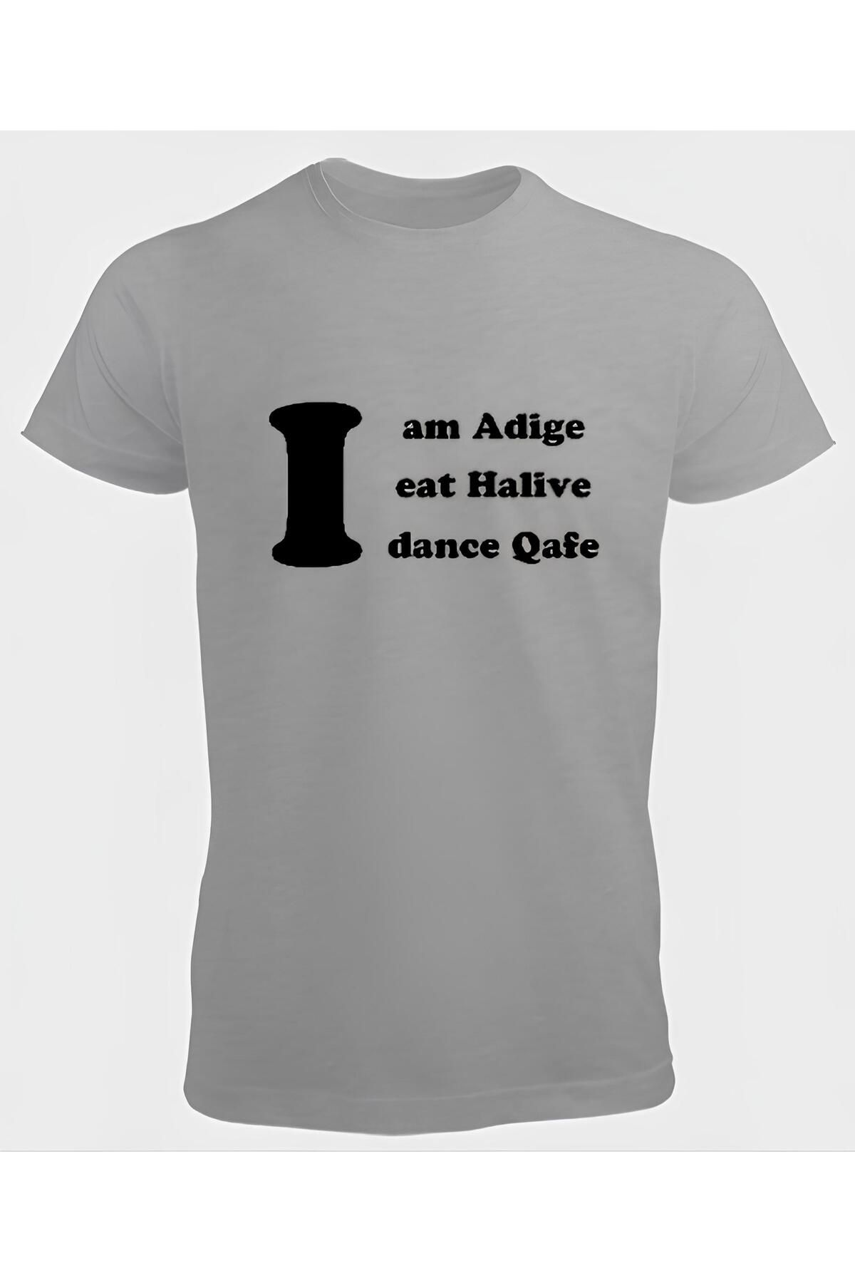 DZİWAWA I am Adige Baskılı Erkek T shirt