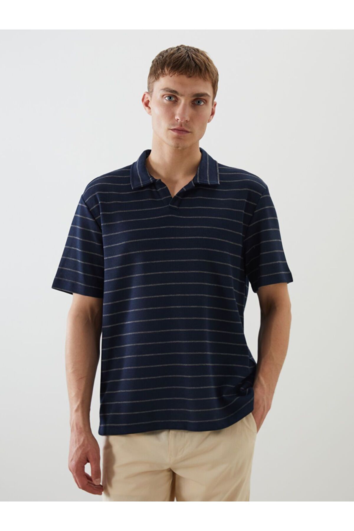 LC Waikiki LCW Vision Polo Yaka Çizgili Erkek Tişört