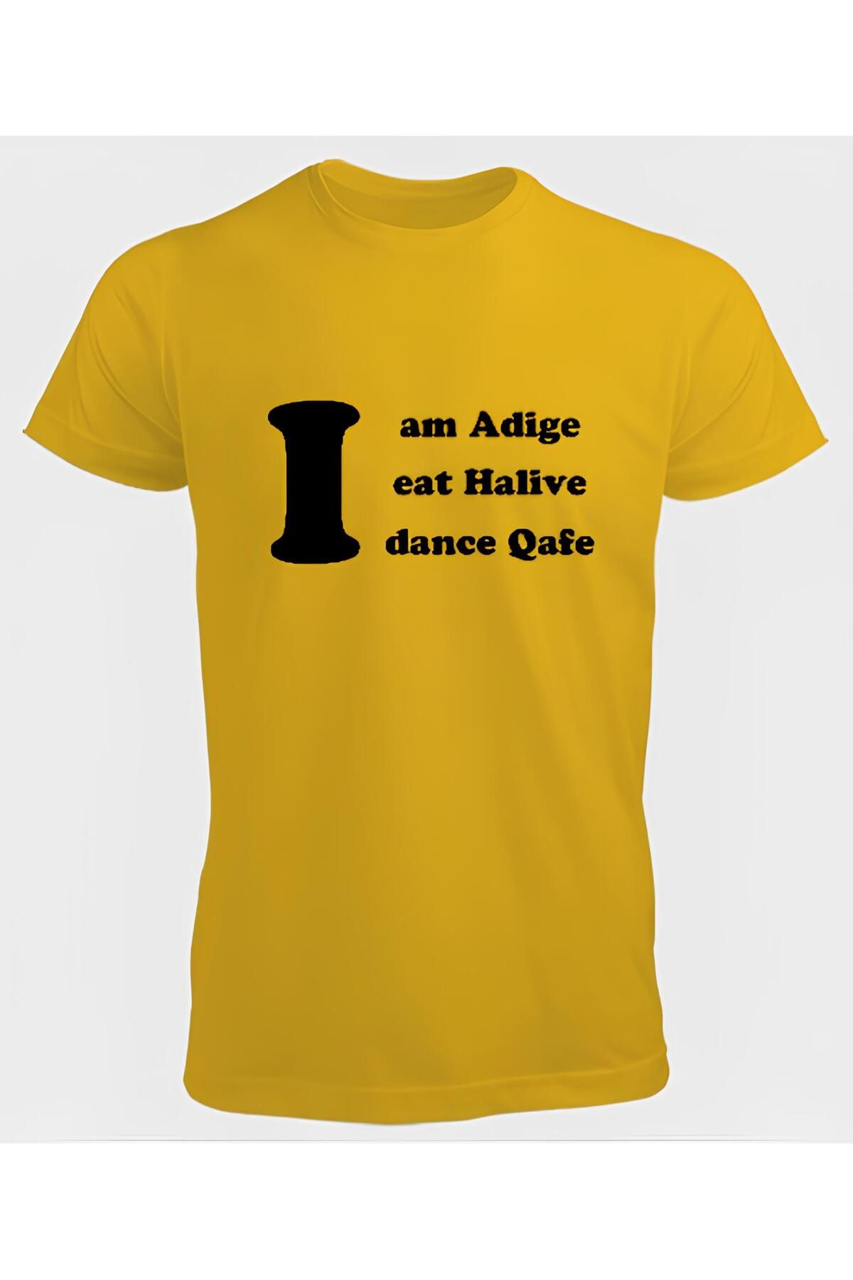 DZİWAWA I am Adige Baskılı Erkek T shirt