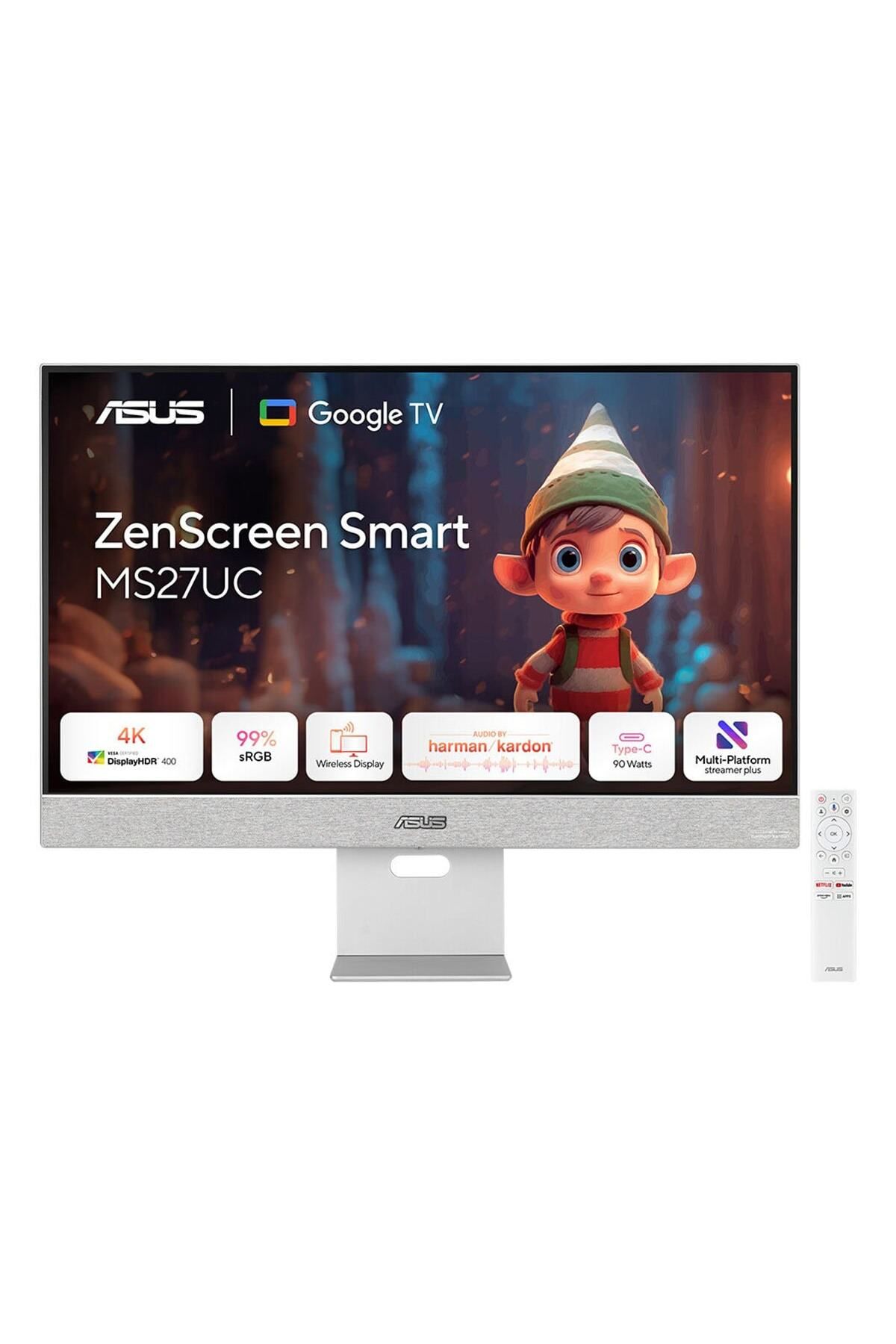 ASUS ZenScreen Smart MS27UC 27 inç 60Hz 5ms 4K UHD IPS Monitör