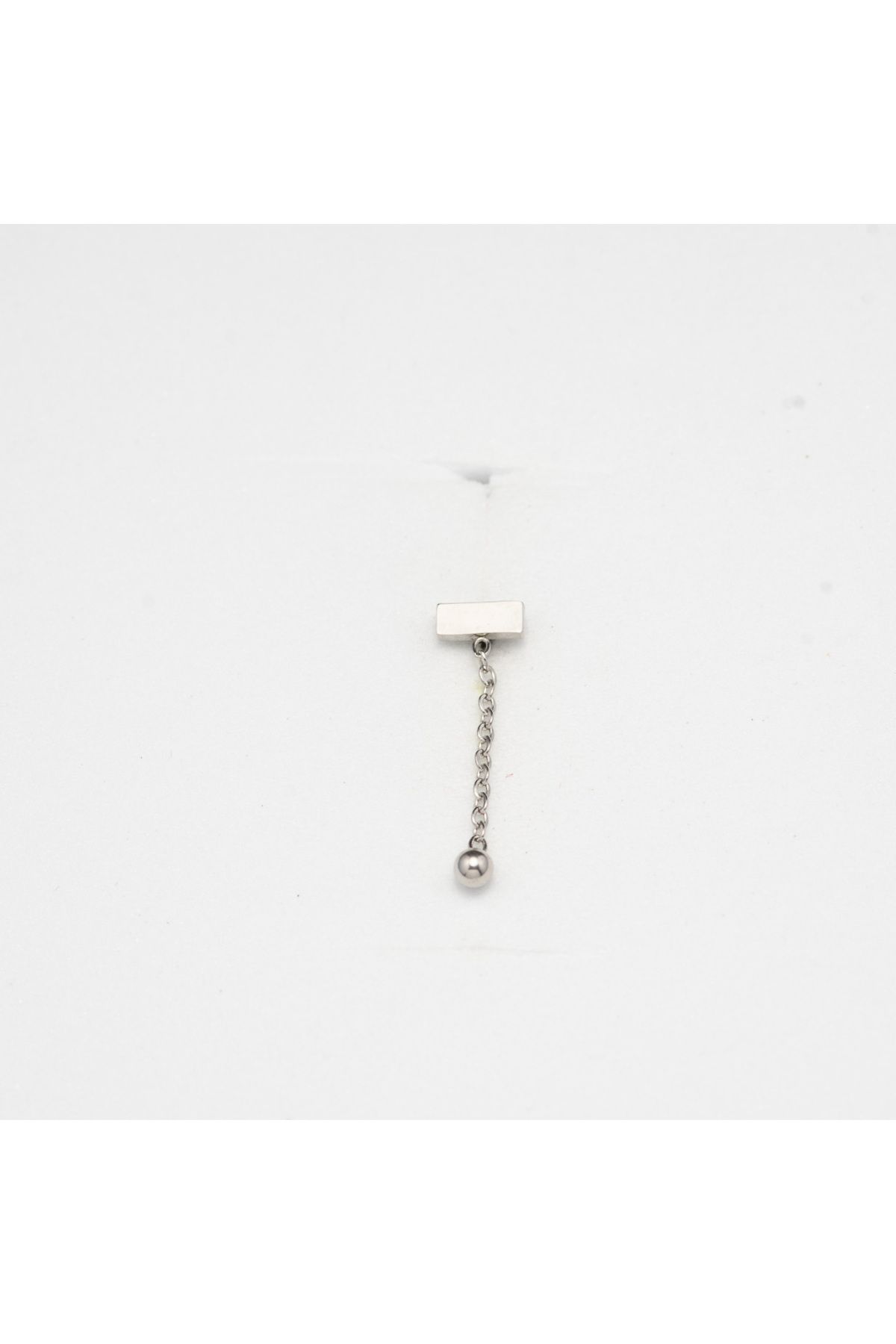Piercing by Sever SALLANTILI ZİNCİRLİ TOPLU GÜMÜŞ/SILVER RENK ÇELİK PIERCING… (TARGUS HELIX CONCH FLAT)