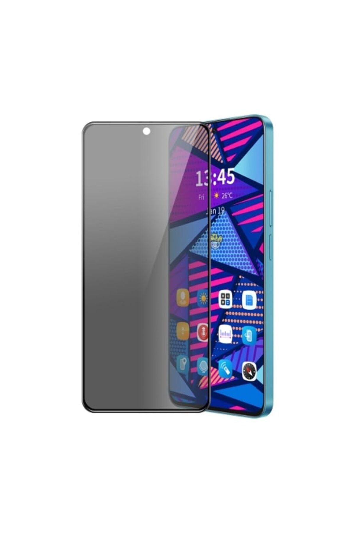 Coolacs Samsung Galaxy A36 Uyumlu Privacy Hayalet Gizli Tam Kaplayan Ekran Koruyucu