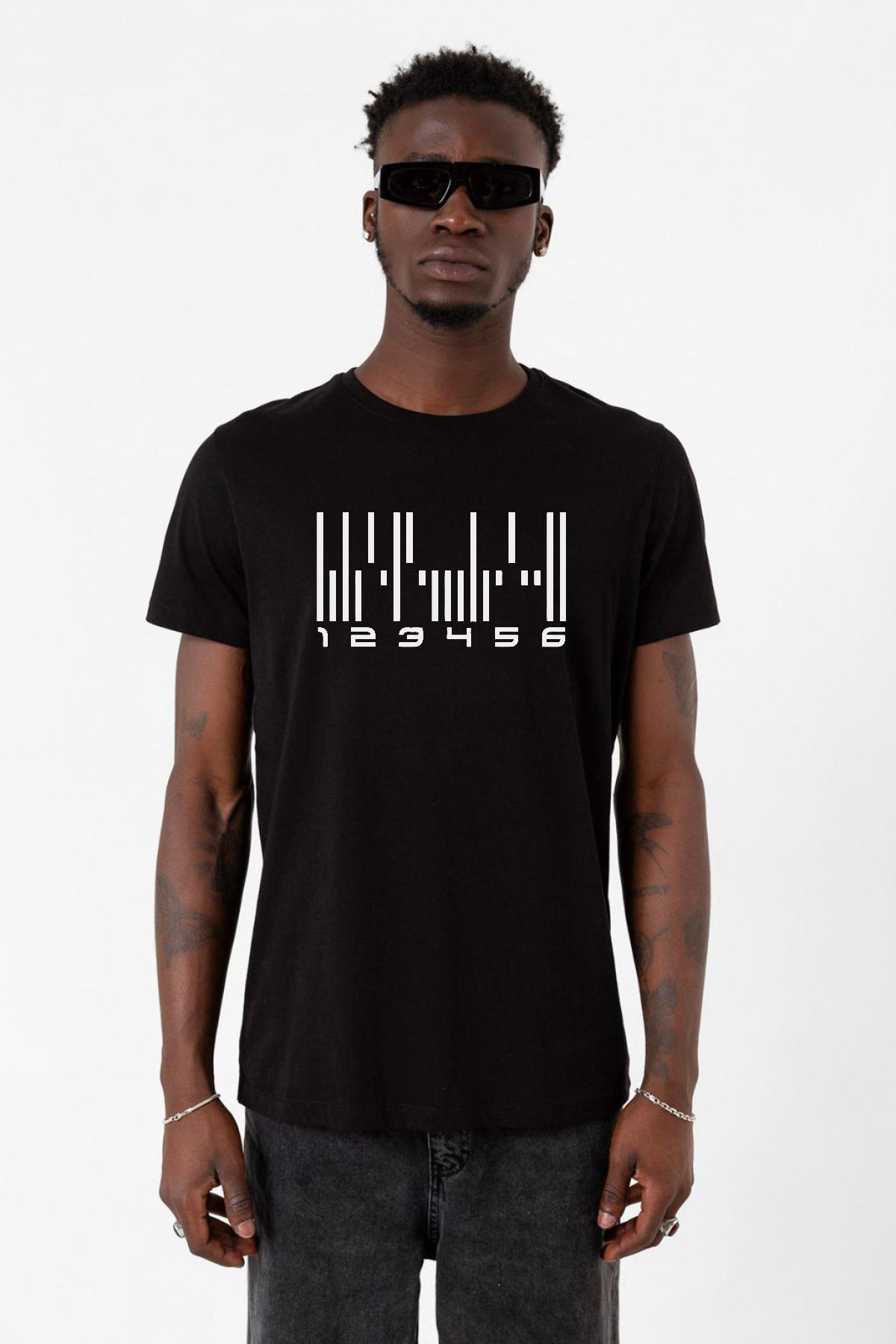 Tshirthane Dark Matter The Android Barcode Siyah Erkek Tshirt