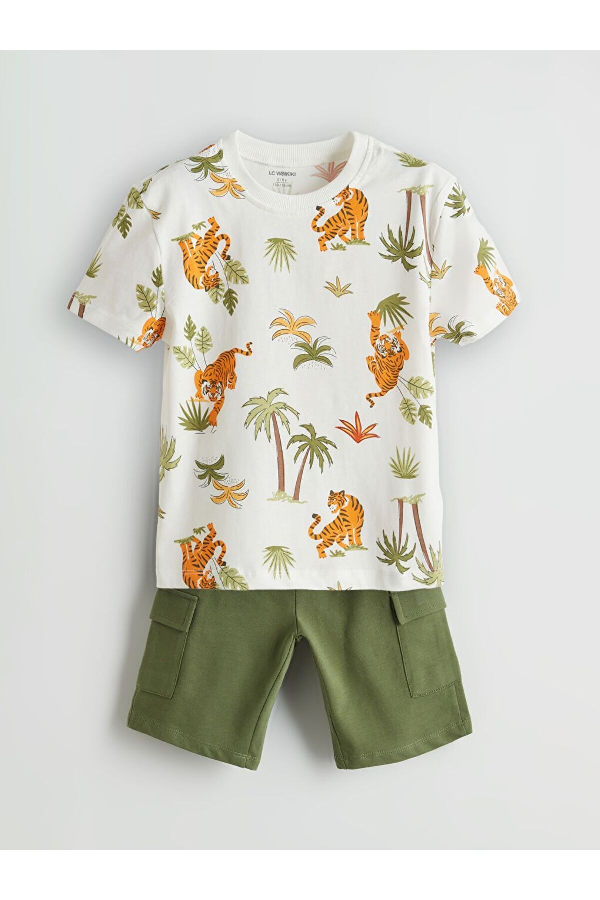 LC Waikiki LCW Kids Baskılı Erkek Çocuk Tişört ve Şort 2'li