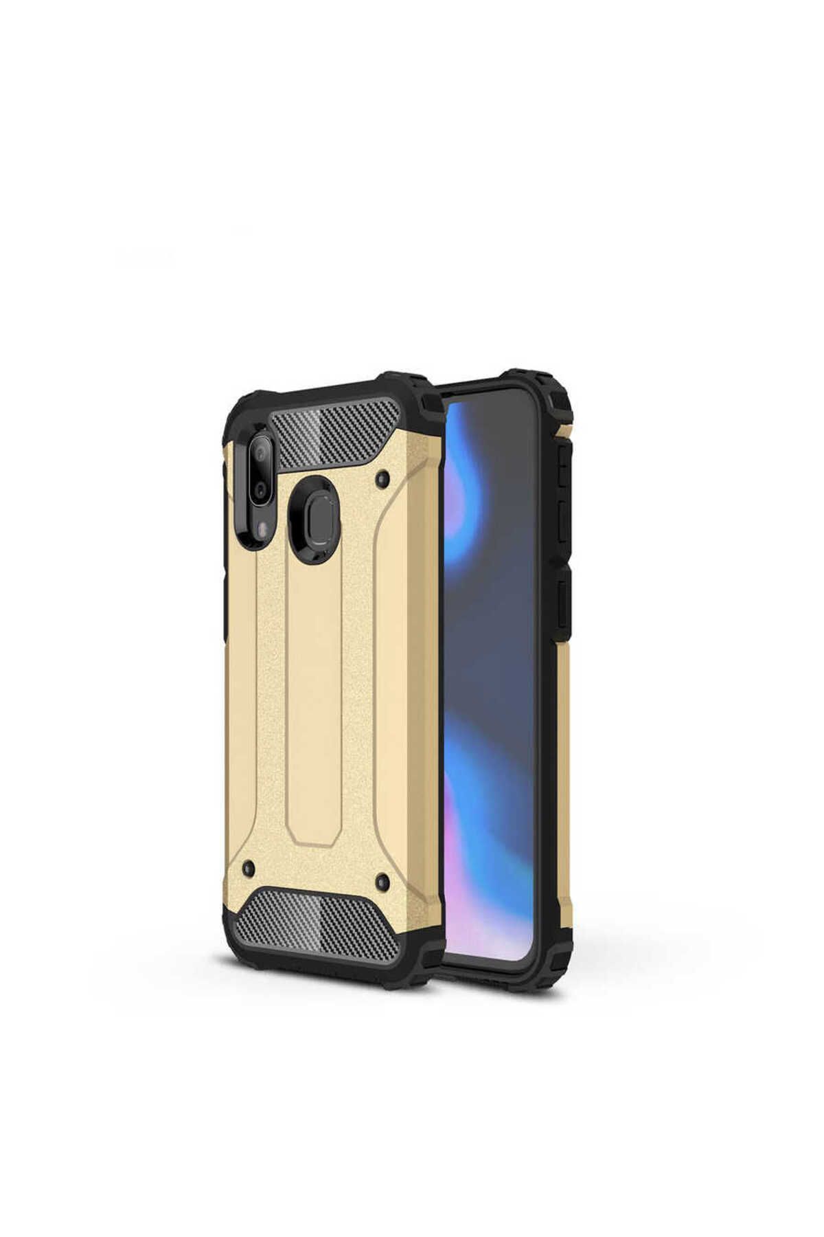 halkhouse Galaxy A40 Kılıf Zırh Tank Sert Korumalı Silikon Crash Silikon Kapak