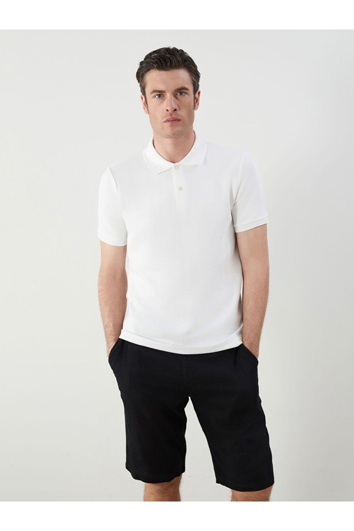 LC Waikiki SOUTHBLUE Polo Yaka Erkek Dokulu Tişört