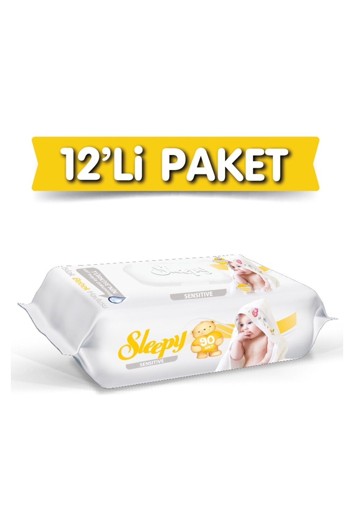 Sleepy Sensitive Islak Havlu 90'lı 12 Adet 1080 Yaprak