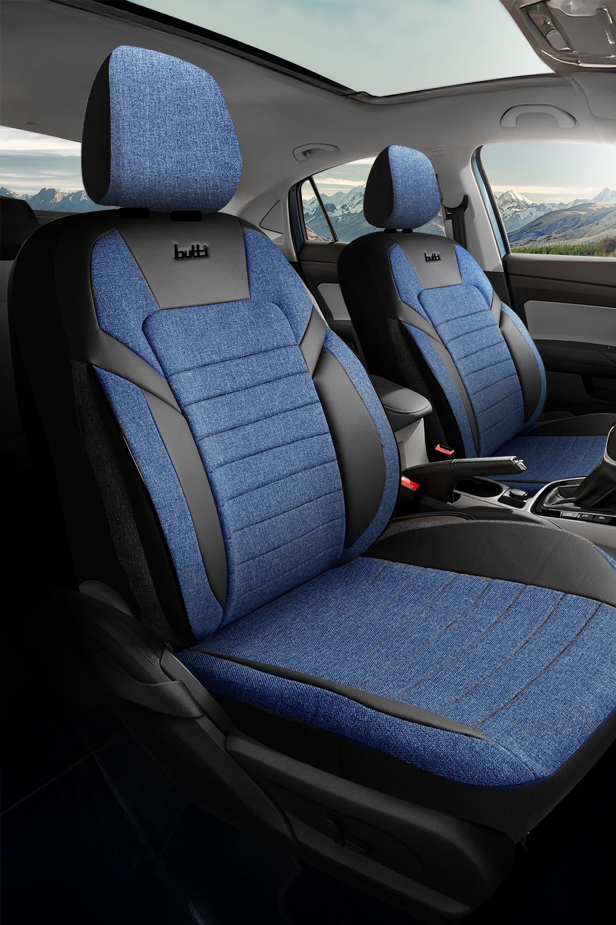 BOTİ Butti Lino Serisi Keten Oto Koltuk Kılıfı – Airbag Uyumlu Tam Set – Ön & Arka Koltuk