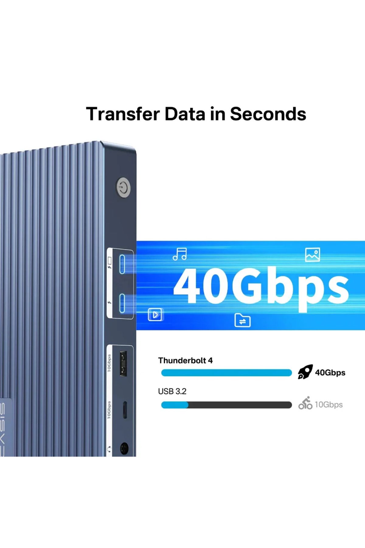 Acasis TB4011 11 in 1 Thunderbolt 4, 3.5mm Audio, SD/TF Kart Docking Station (Adaptörlü) (AC-TB4011)