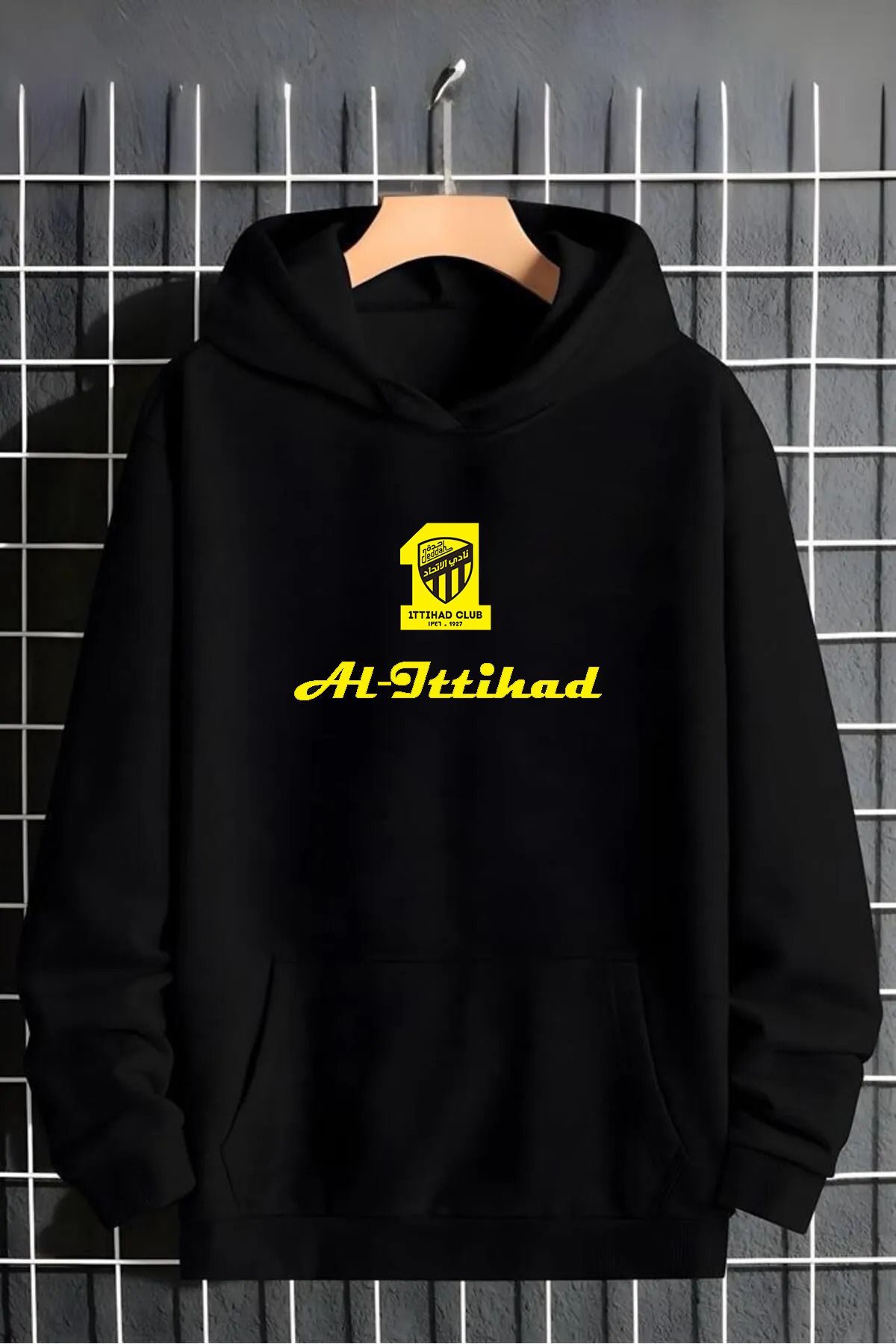Pisa Art Al-İttihad Suudi Arabistan Özel Tasarım Taraftar Kapşonlu Sweatshirt