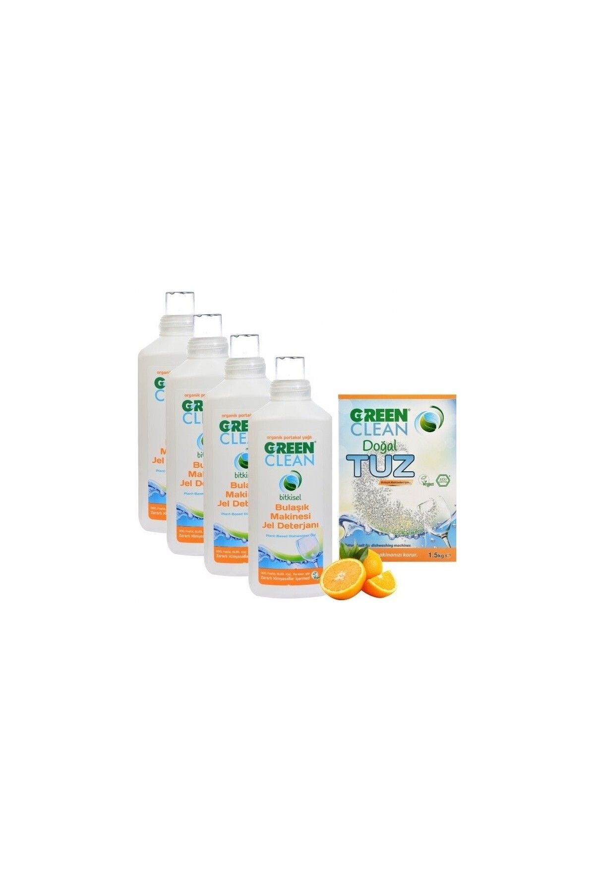 Green Clean Bulaşık Makinesi Jel Deterjan 4'lü Paket Ve Tuz