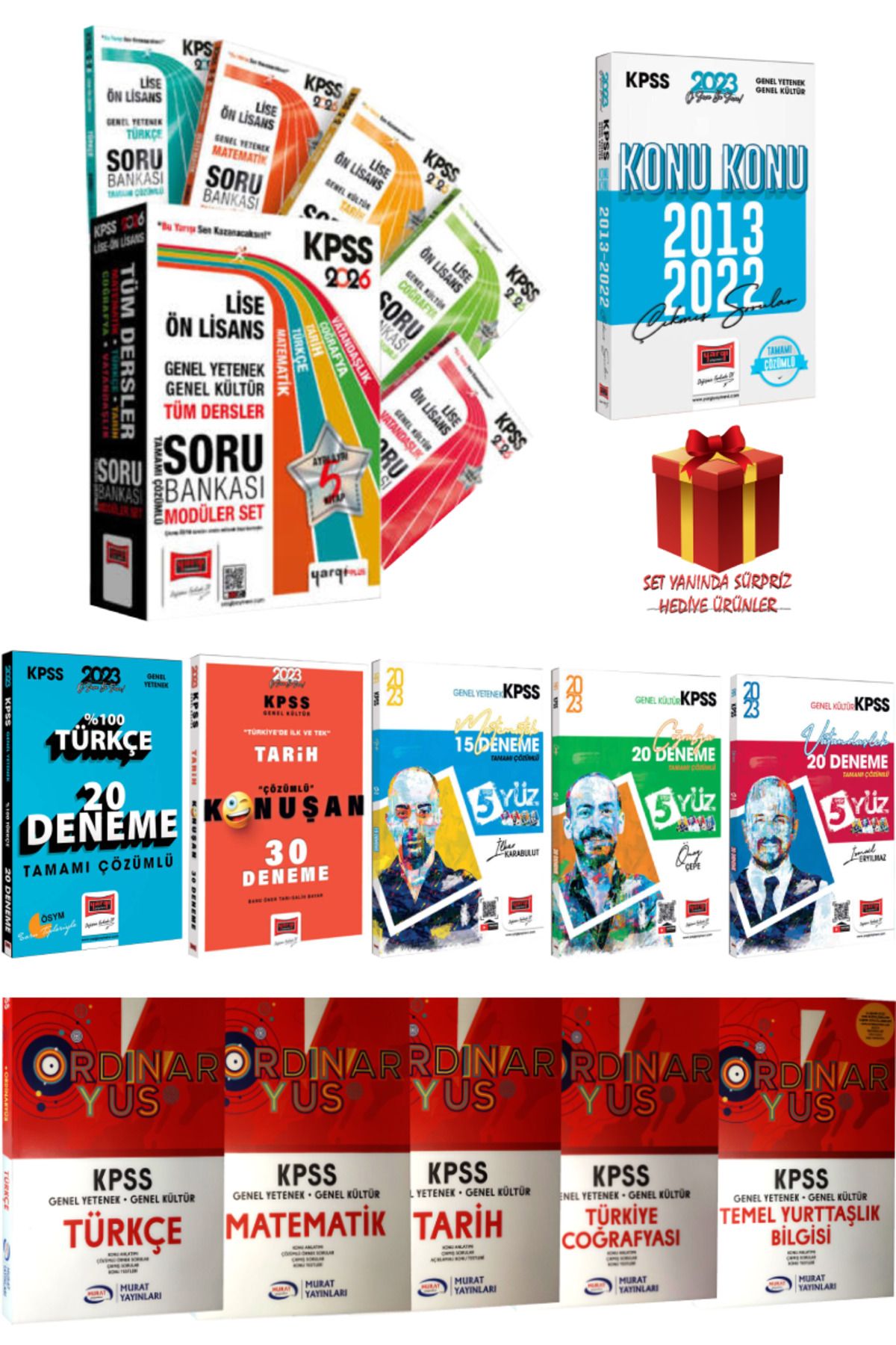Yargı Yayınları 2026 KPSS Lise Ön Lisans Tüm Dersler Soru Bankası Modüler+ Çıkmış+ Deneme+ Ordinaryus Konu Anlatımı