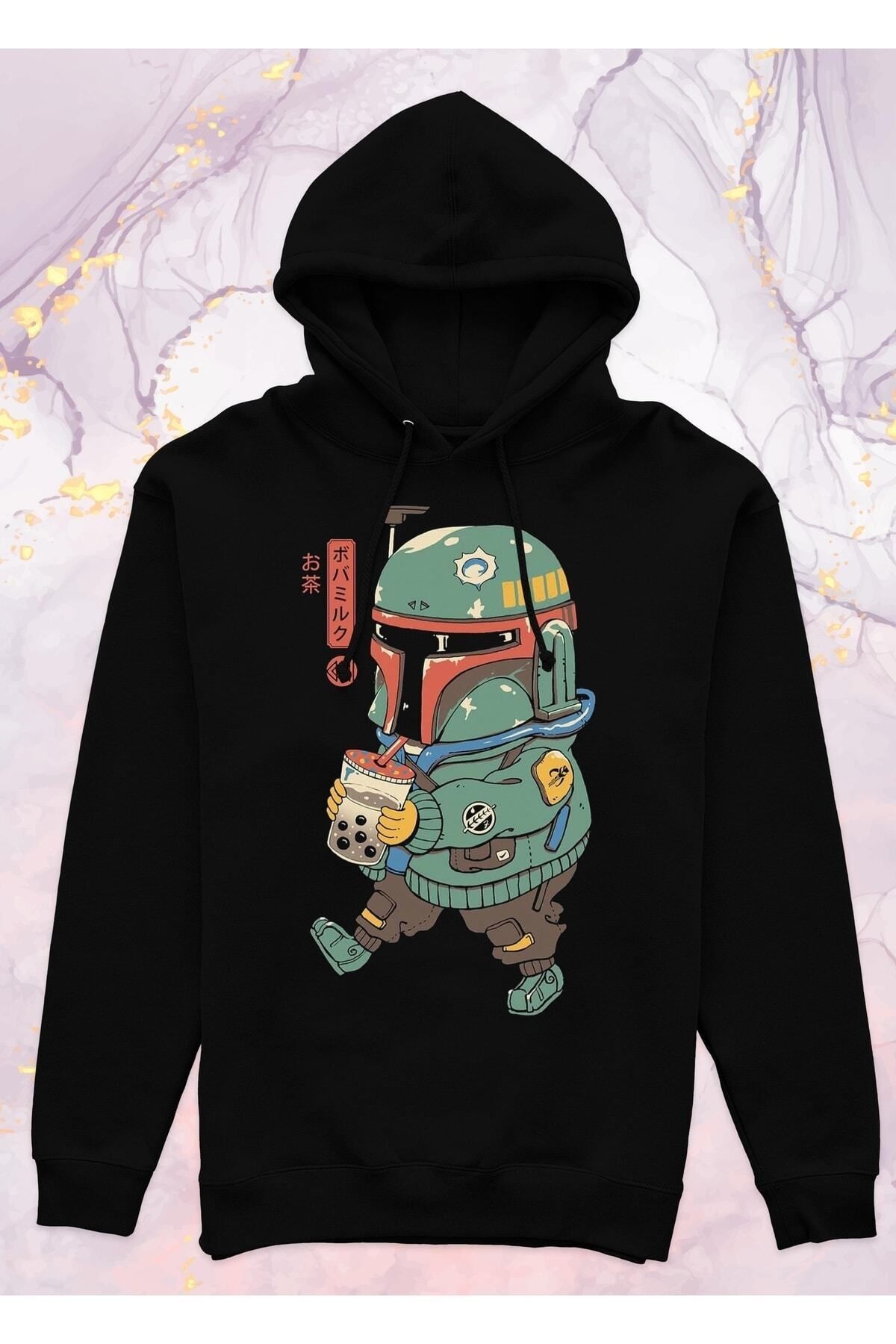 Pisa Art Star Wars - Boba Fett - Cepsiz Kapüşonlu Sweatshirt