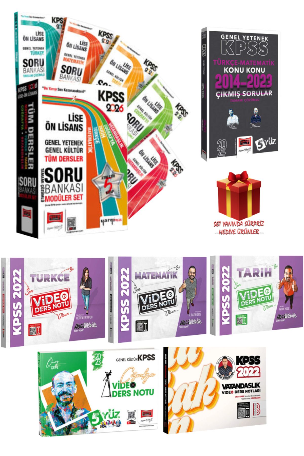 Yargı Yayınları 2026 KPSS Lise Ön Lisans Tüm Dersler Soru Bankası Modüler+ Çıkmış Soru+ Tüm Dersler Video Ders Notu