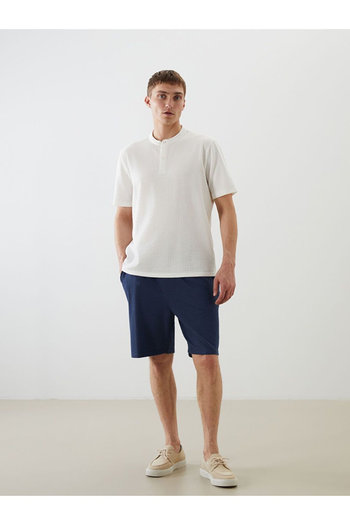 LC Waikiki-Ανδρικό μπλουζάκι LCW Vision Judge Collar 2