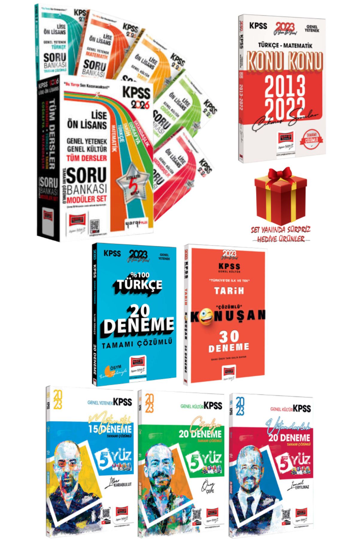 Yargı Yayınları 2026 KPSS Lise Ön Lisans Tüm Dersler Soru Bankası Modüler+ Çıkmış Soru+ Tüm Dersler Deneme Seti