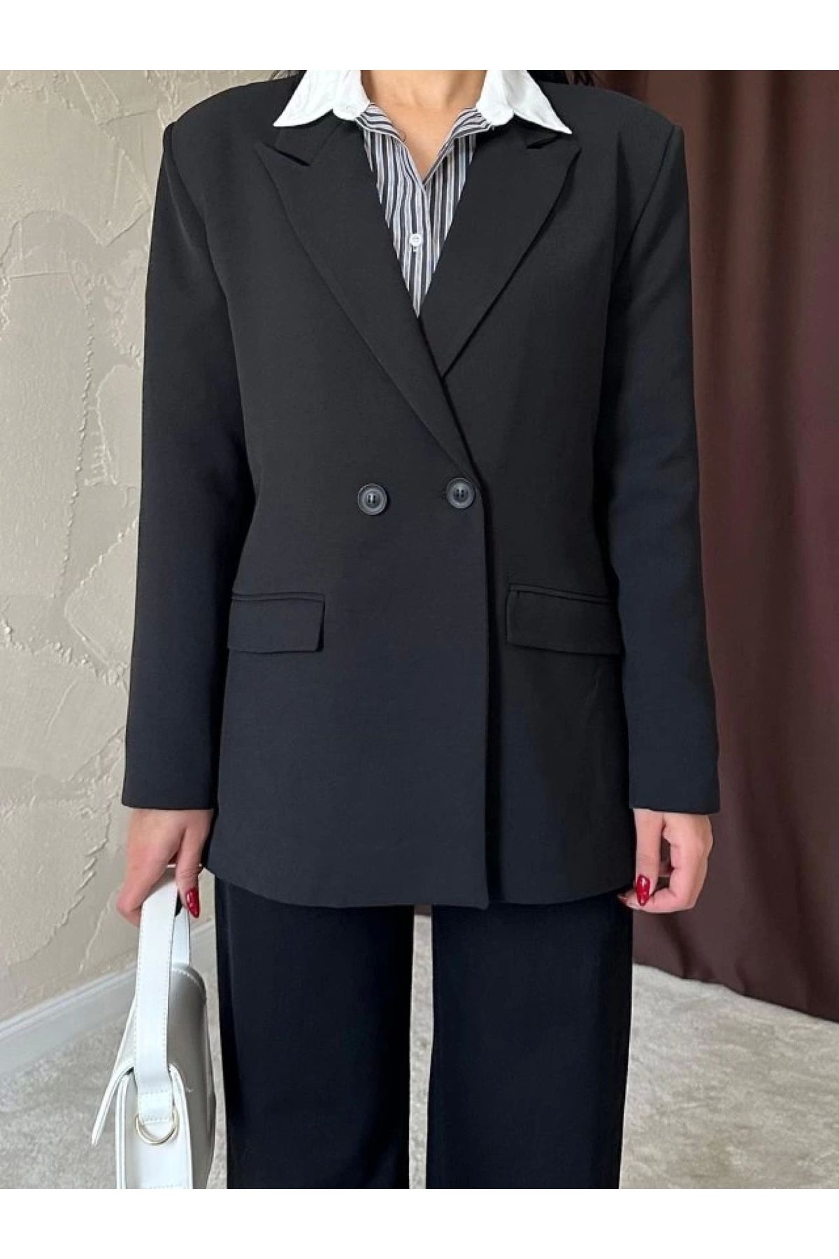 POLEXP Siyah Blazer Ceket